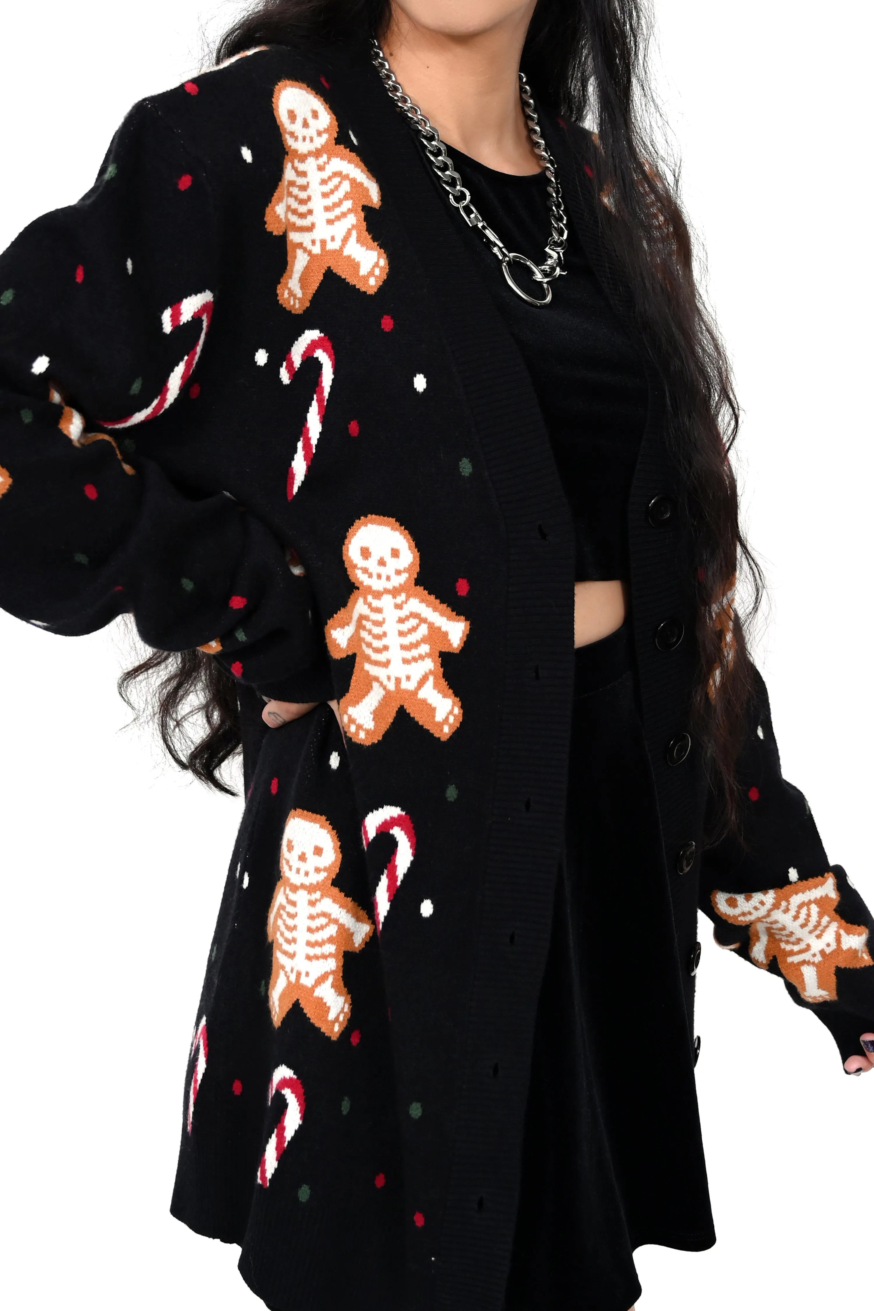 Gingerdead Men Cardigan Sweater - XS/S left! (Would fit a medium) sold by Foxblood product image thumbnail 2