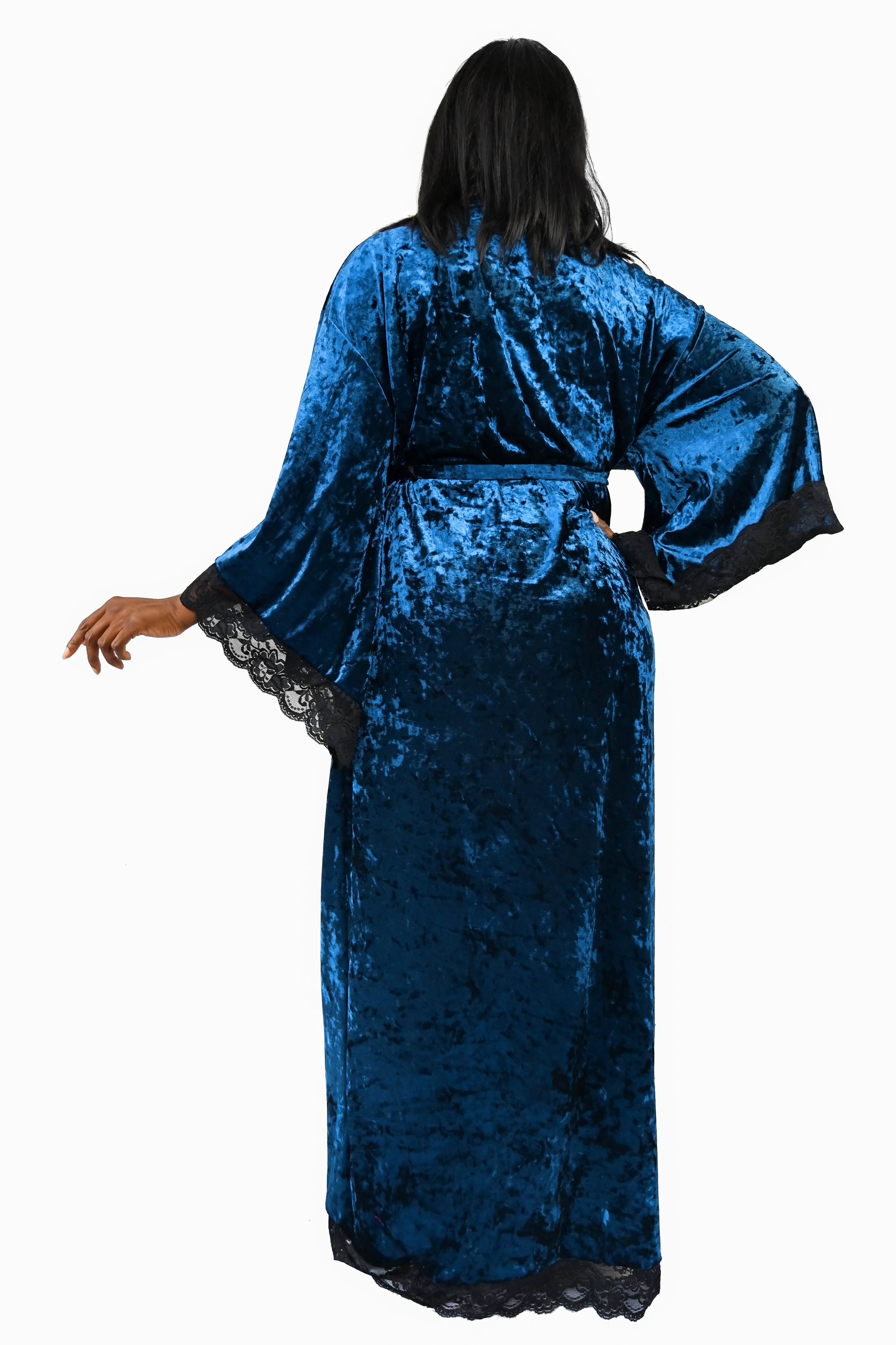 Velvet Bathory Dressing Robe - Deep Sea Blue - Limited Edition! XS/S left! sold by Foxblood product image thumbnail 2