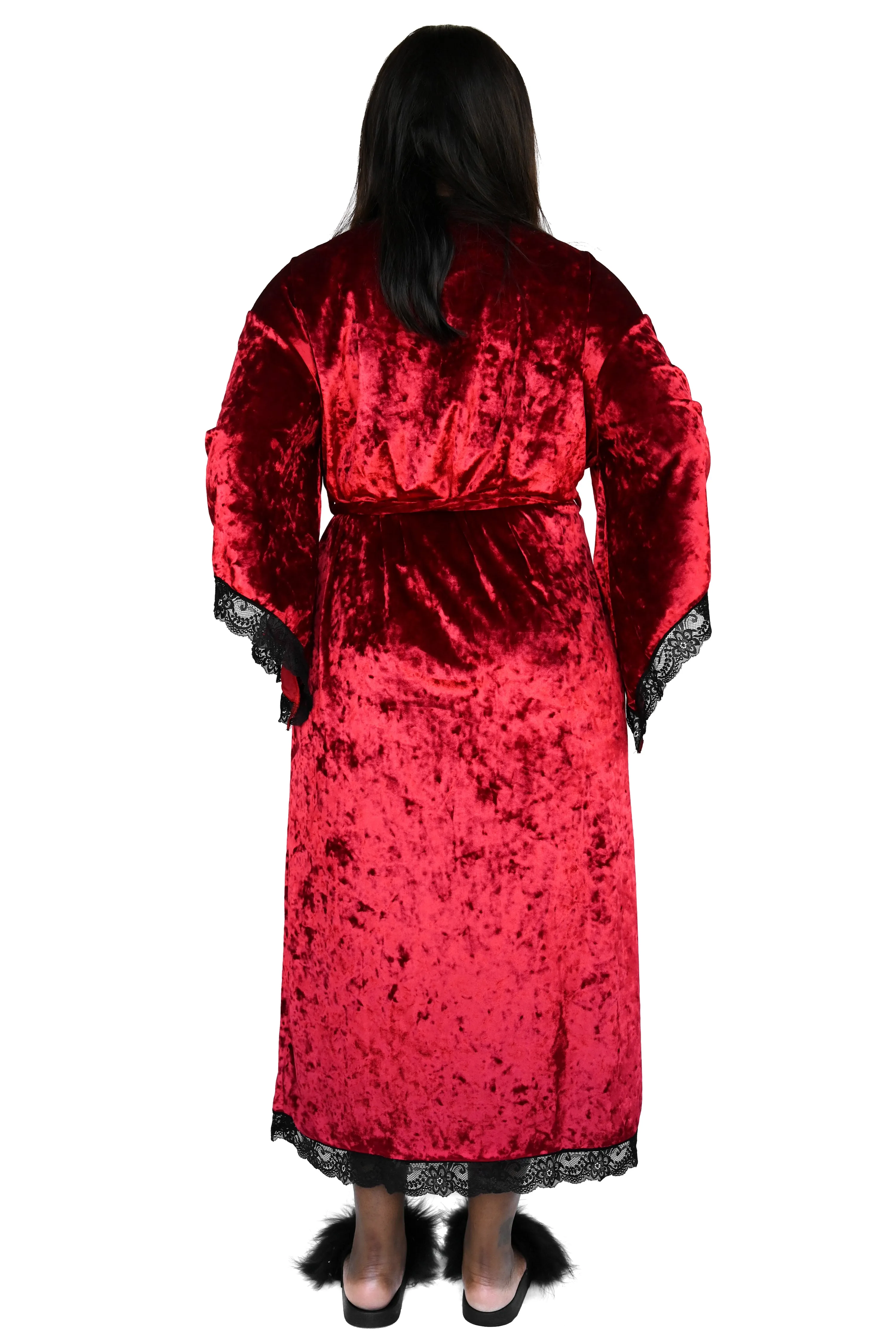 Velvet Bathory Dressing Robe - Crimson Red - Last one size XS/S sold by Foxblood product image thumbnail 3