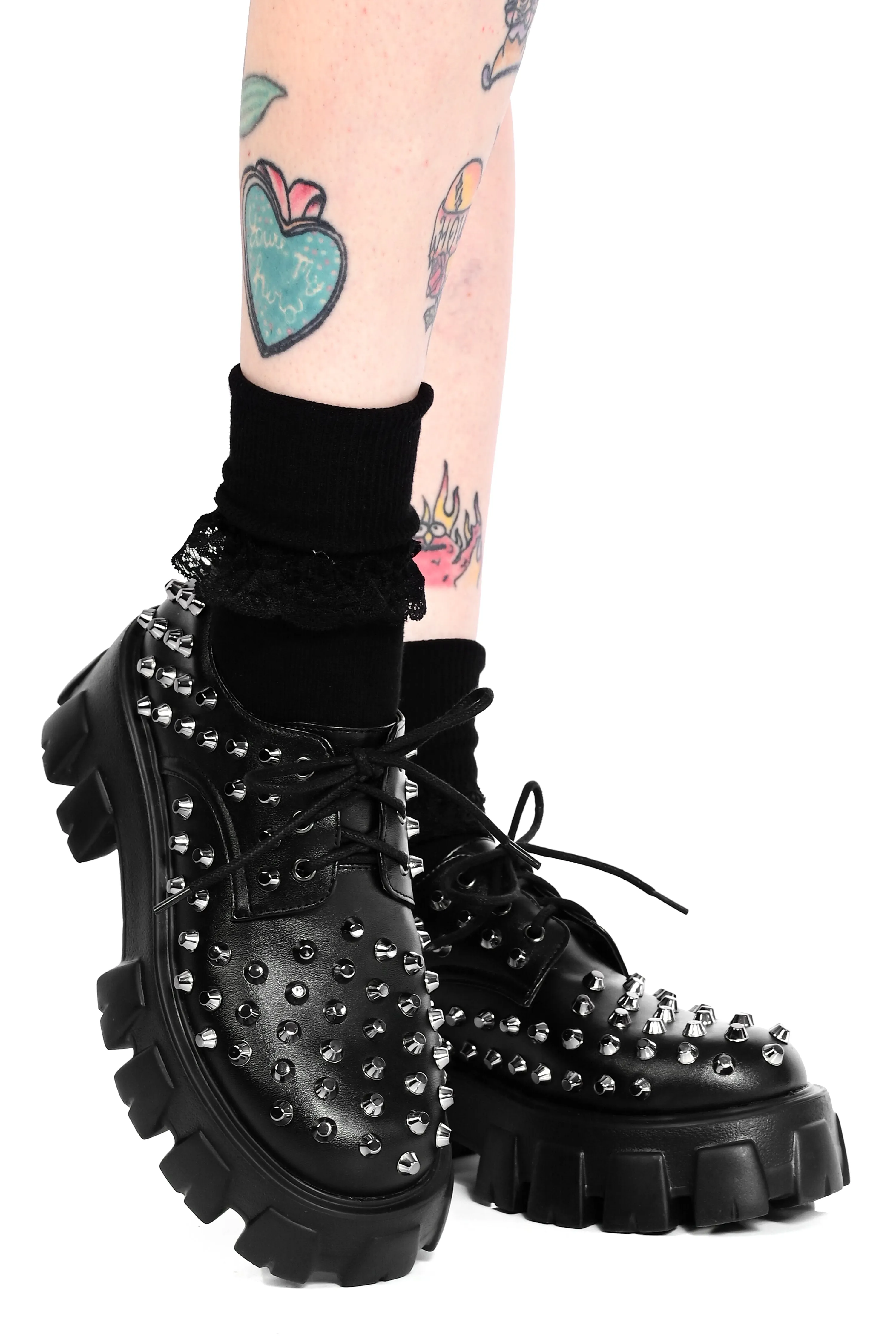 Studded Platform Oxford - Sign Up For Restock Notifications! sold by Foxblood