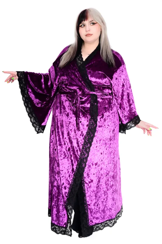 Velvet Bathory Dressing Robe - Purple Garnet - No Restock! sold by Foxblood