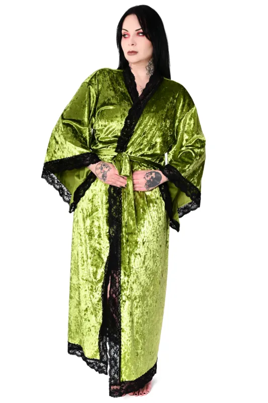 Velvet Bathory Dressing Robe - Peridot - No Restock! - XS/S left! sold by Foxblood