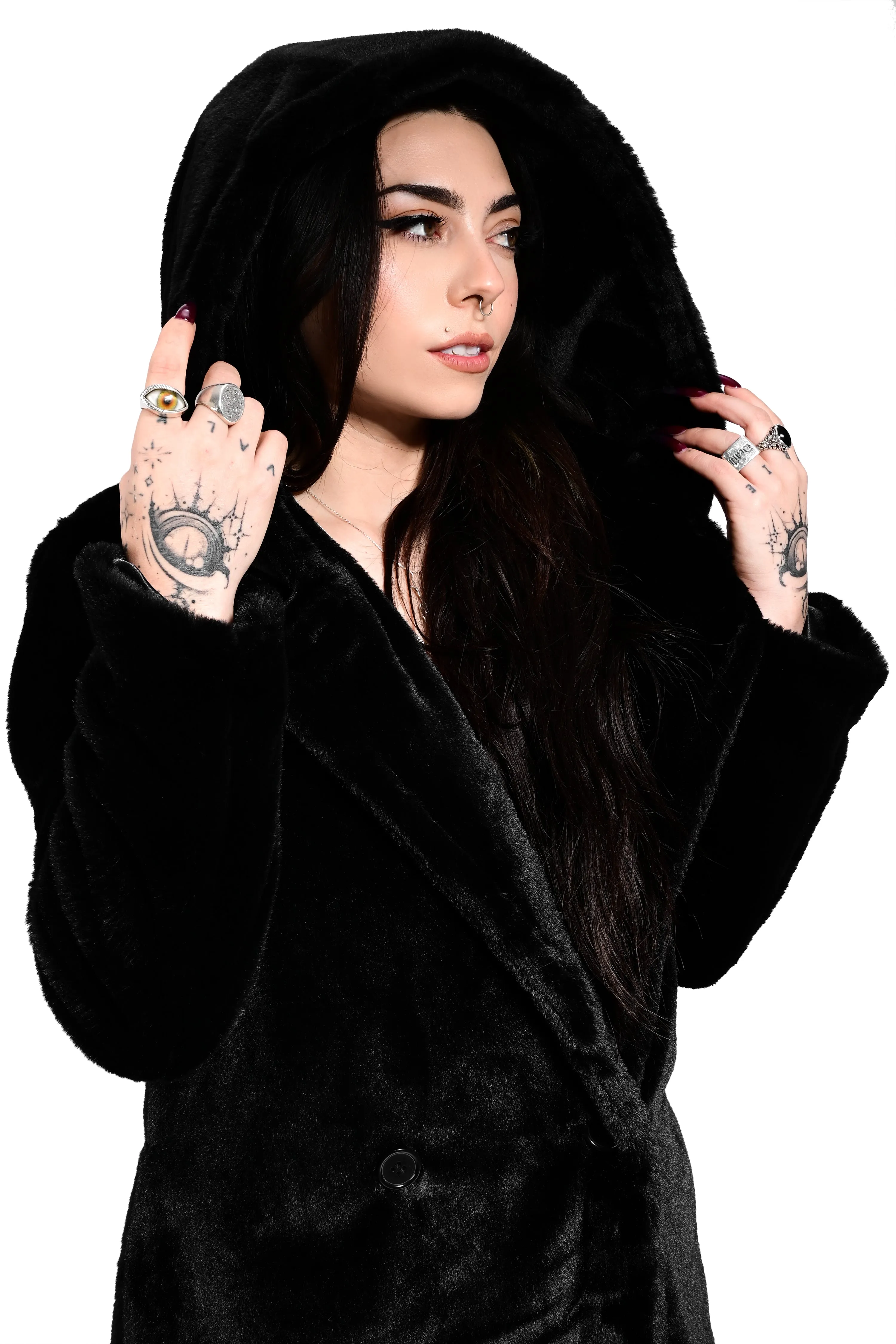Thora Faux Fur Coat - No Restock! - XS/2XL/3XL left! sold by Foxblood product image thumbnail 3
