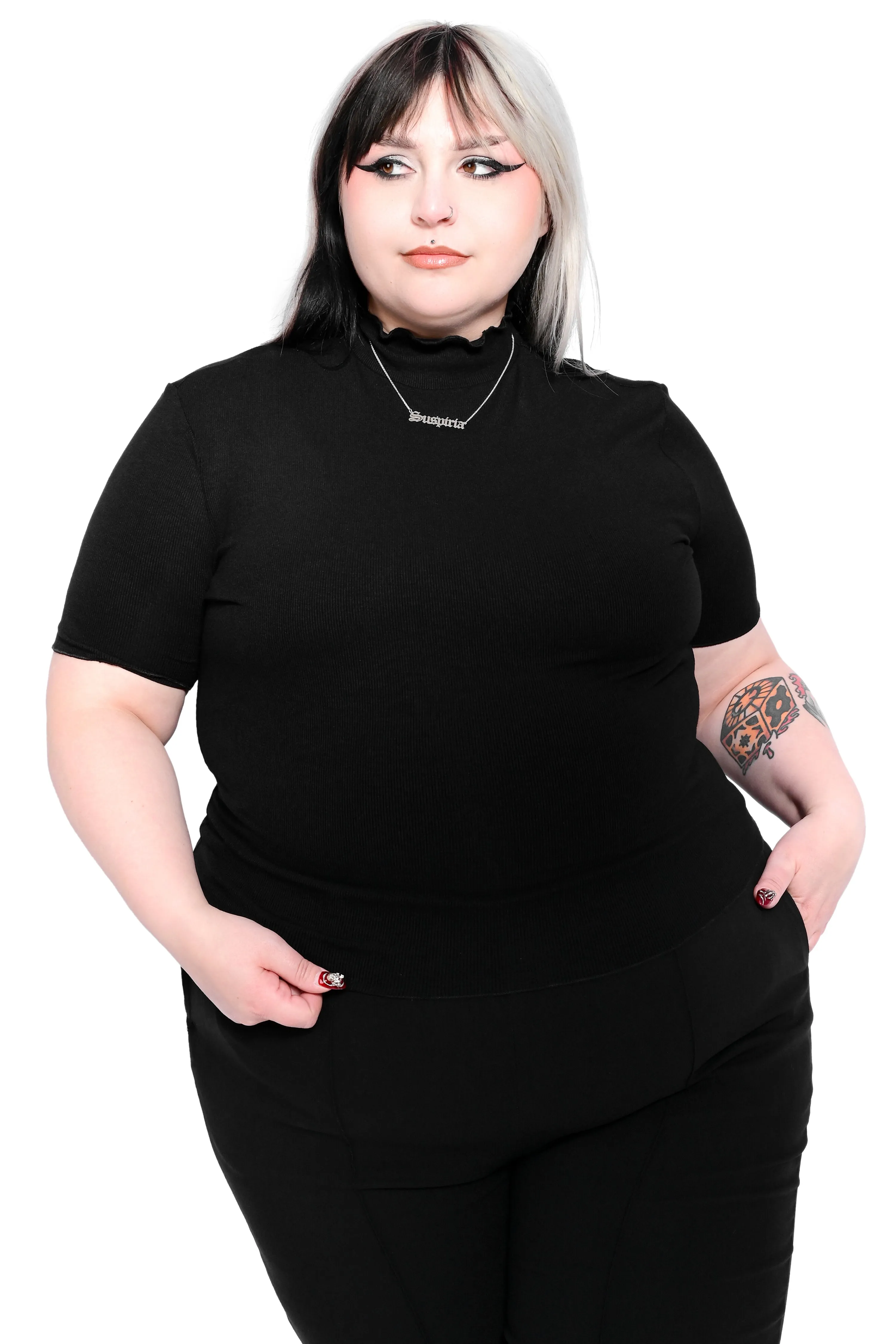 Ribbed Short Sleeve Crop Top - No Restock! 4XL left! sold by Foxblood