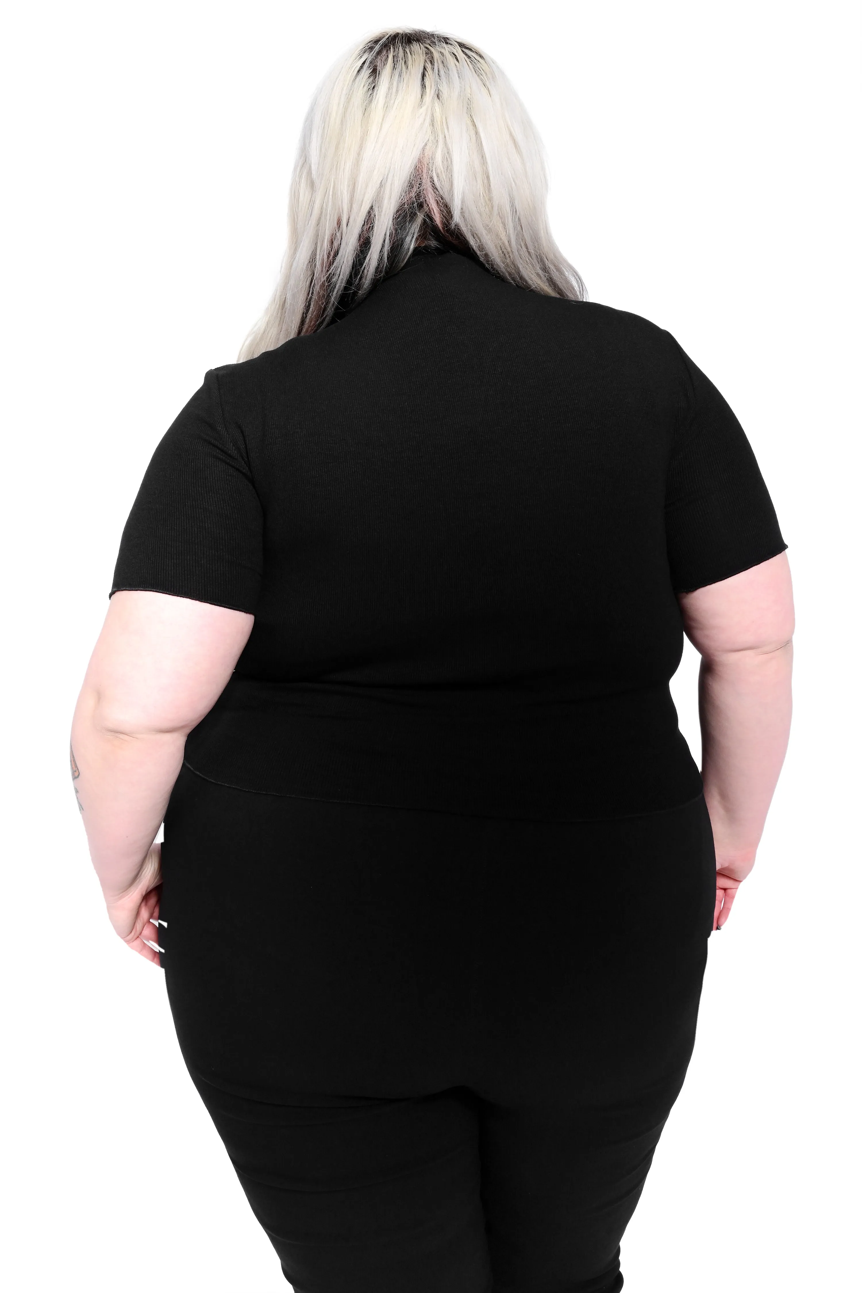 Ribbed Short Sleeve Crop Top - No Restock! 4XL left! sold by Foxblood product image thumbnail 2