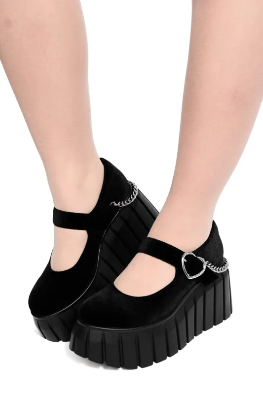 Olivia Velvet Mary Jane - No Restock! Size 5 left! sold by Foxblood