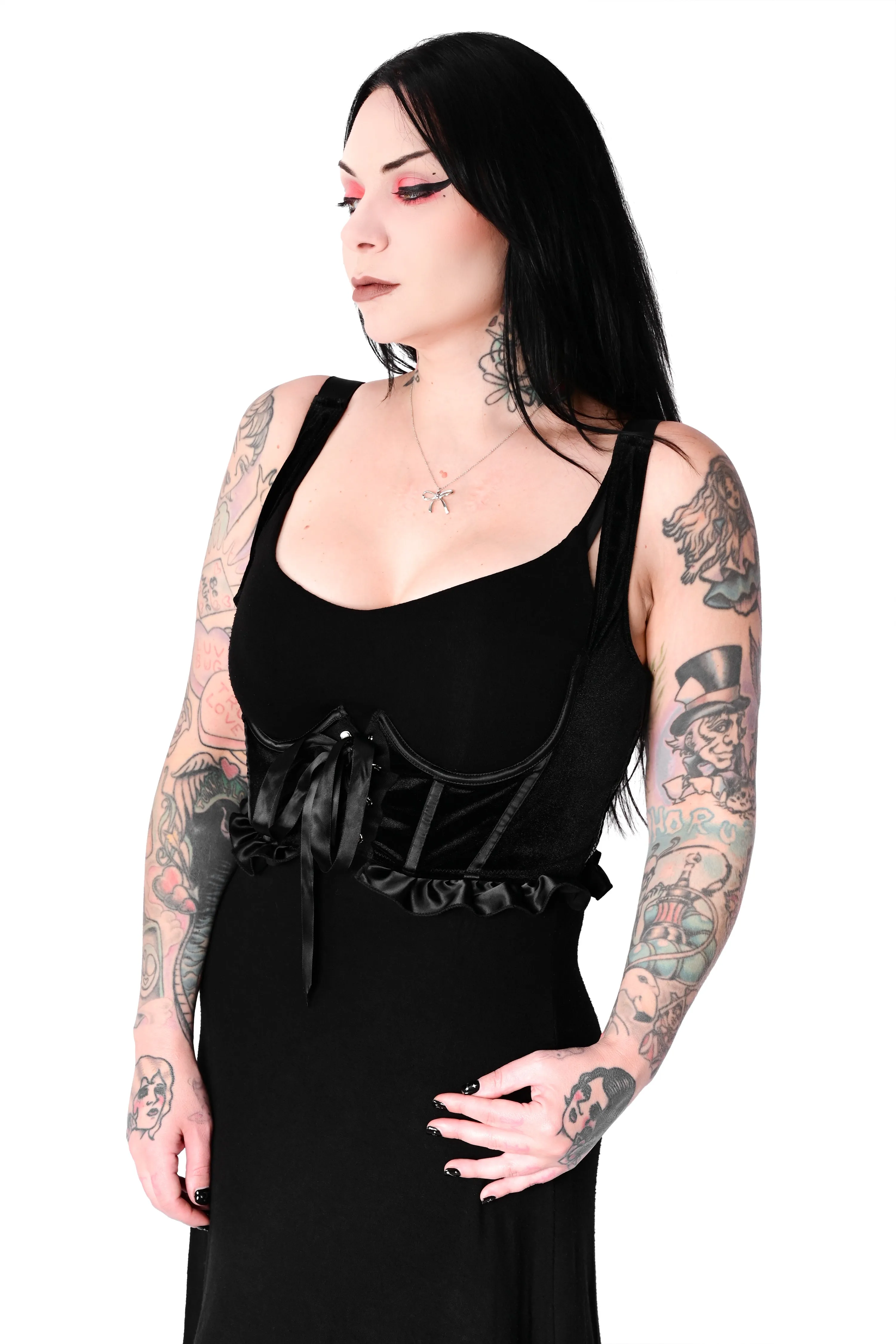 Eleanora Velvet Underbust Corset - No Restock - XS & M left! sold by Foxblood product image thumbnail 5