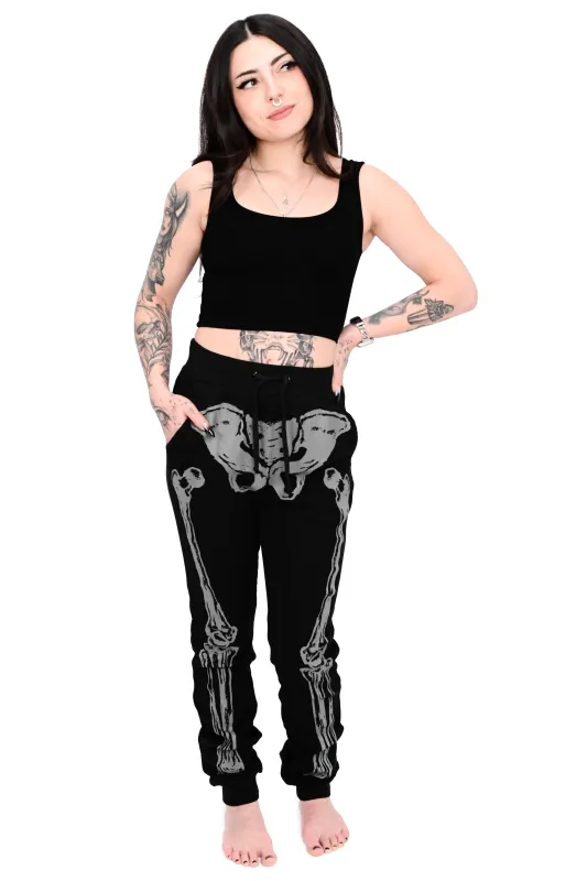Grey/Black Skeleton Thermal Joggers - Unisex sold by Foxblood