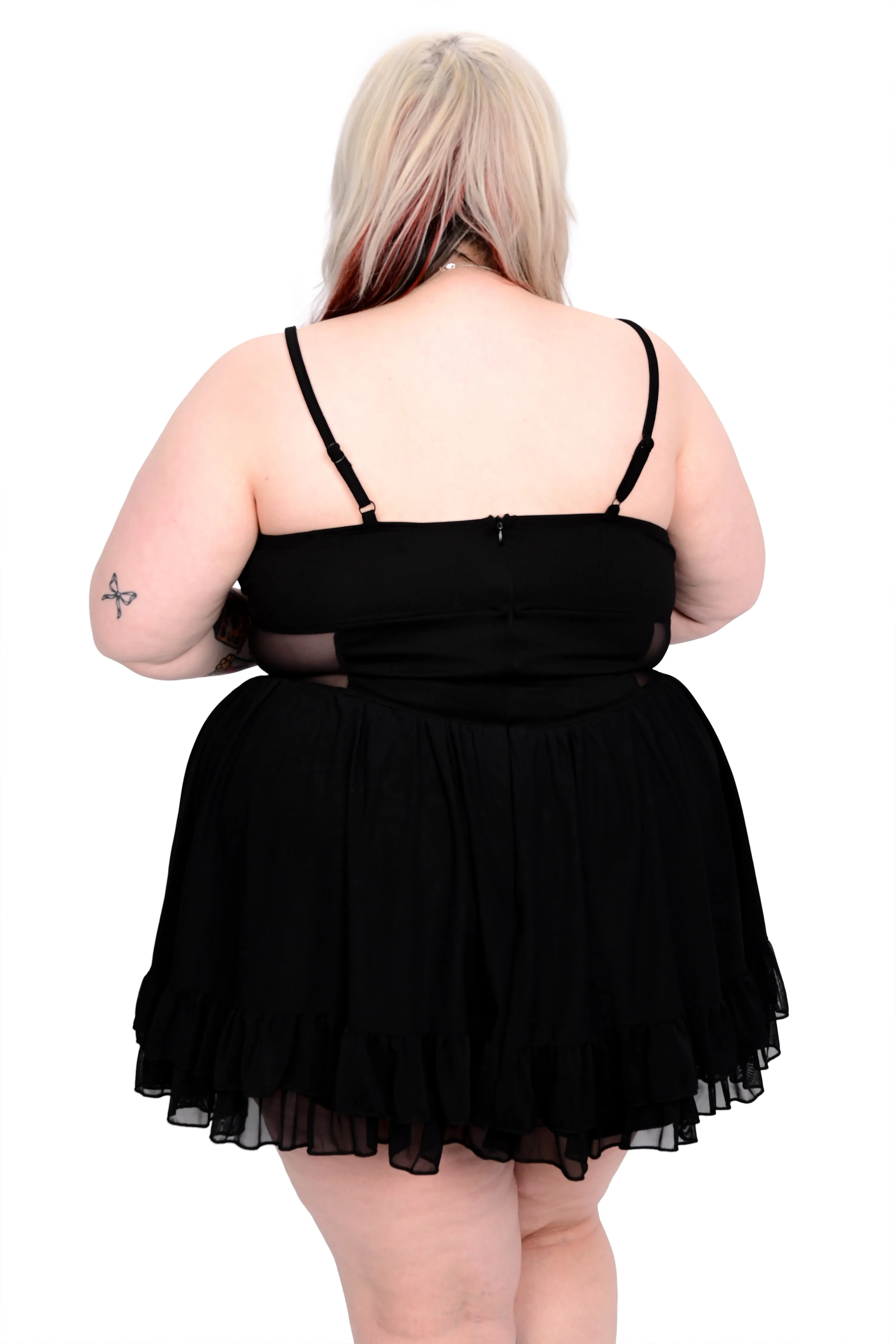 Melody Mesh Pleated Romper - Sign Up For Restock Notifications! sold by Foxblood product image thumbnail 4