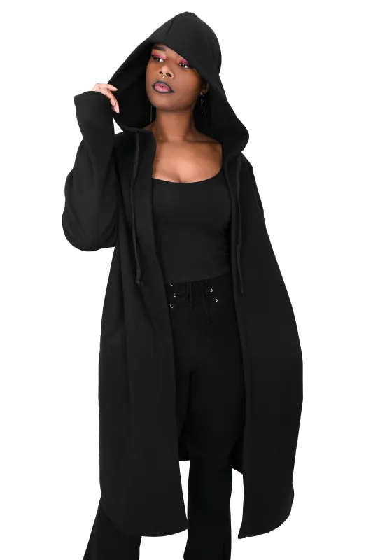 Long Line Open Hoodie - No Restock! sold by Foxblood