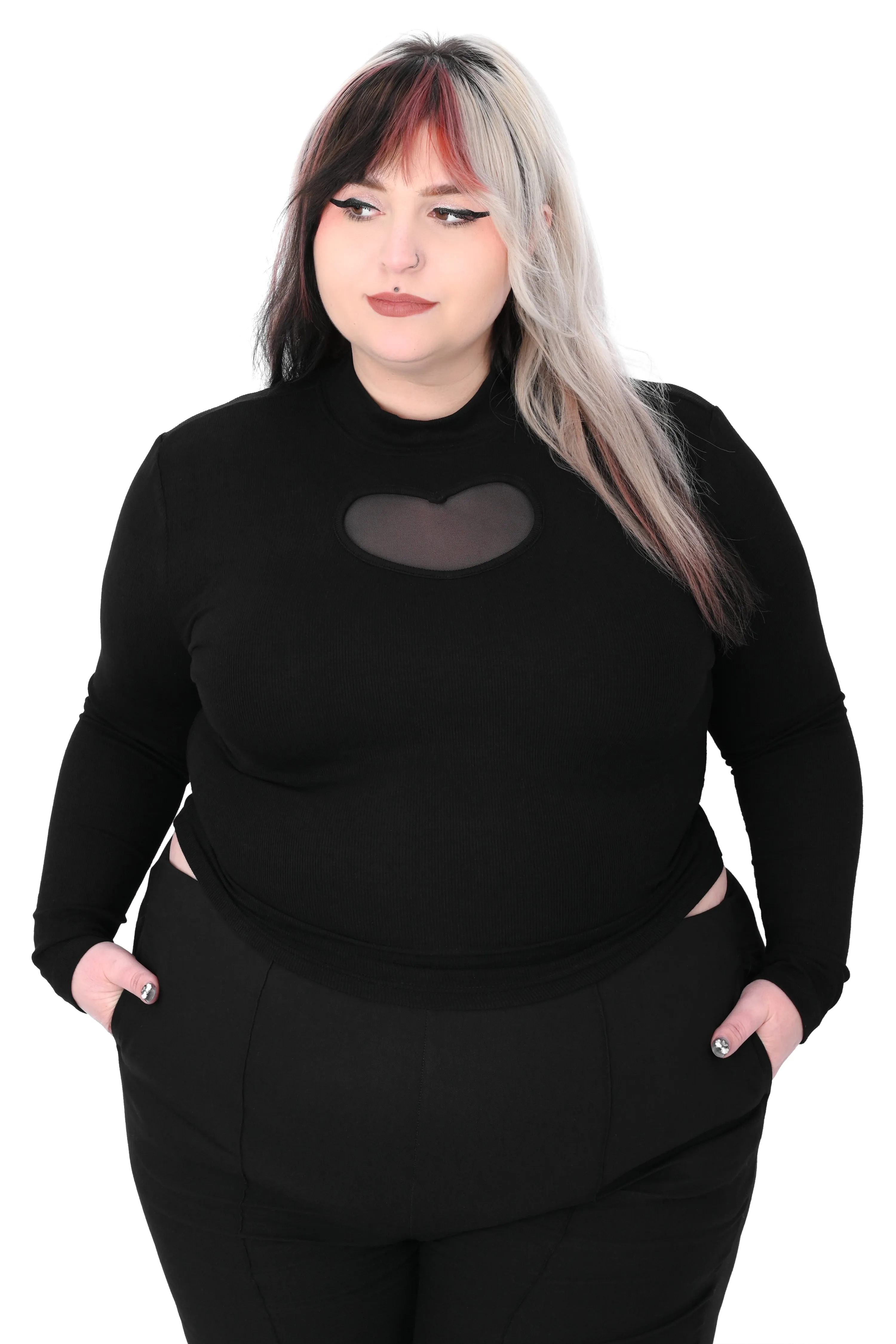 Long Sleeve Heart Top - No Restock! X-Small left! sold by Foxblood