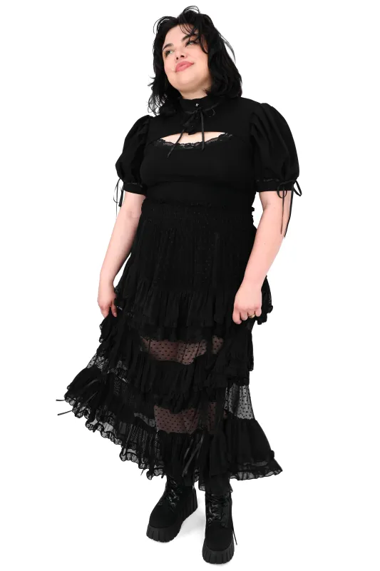 Lottie Mesh Ruffle Skirt - Sign Up For Restock Notifications! sold by Foxblood