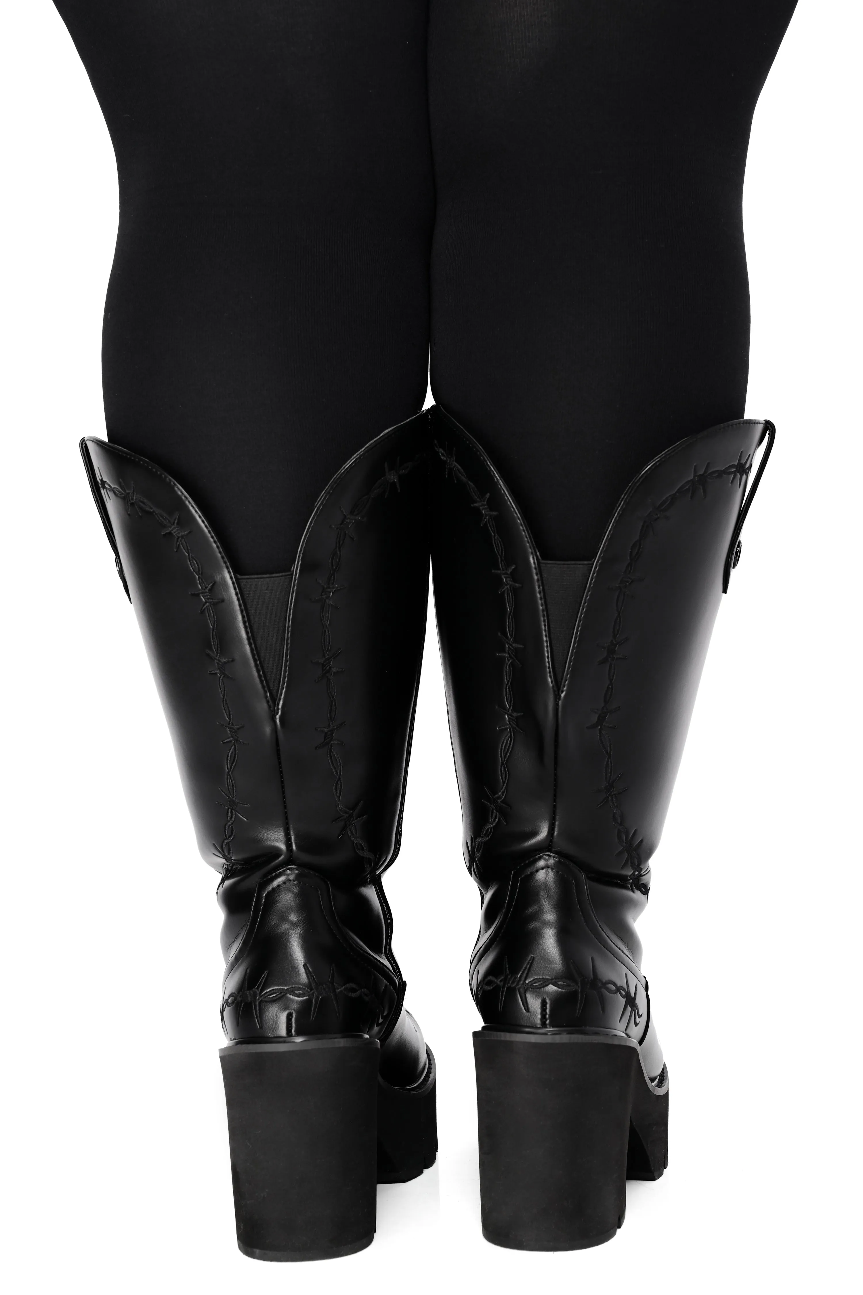 SAMPLE Barbed Wire Platform Cowboy Boots - FINAL SALE! Size 7 Wide Calf sold by Foxblood product image thumbnail 5