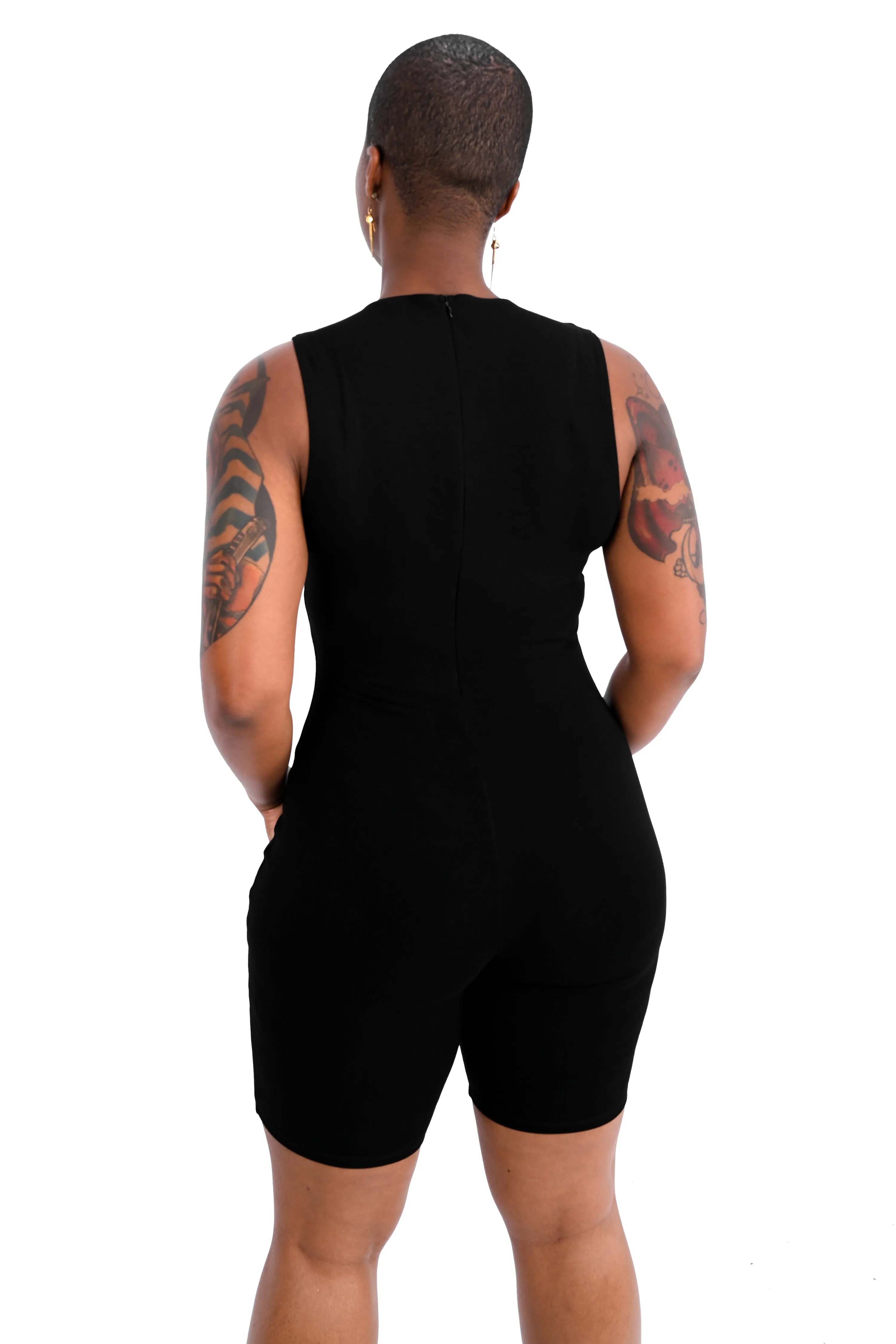 High Neck Biker Short Romper sold by Foxblood product image thumbnail 4