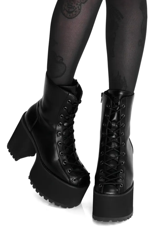 SAMPLE Fiona Platform Boots - NO BOX - FINAL SALE- Size 13 sold by Foxblood