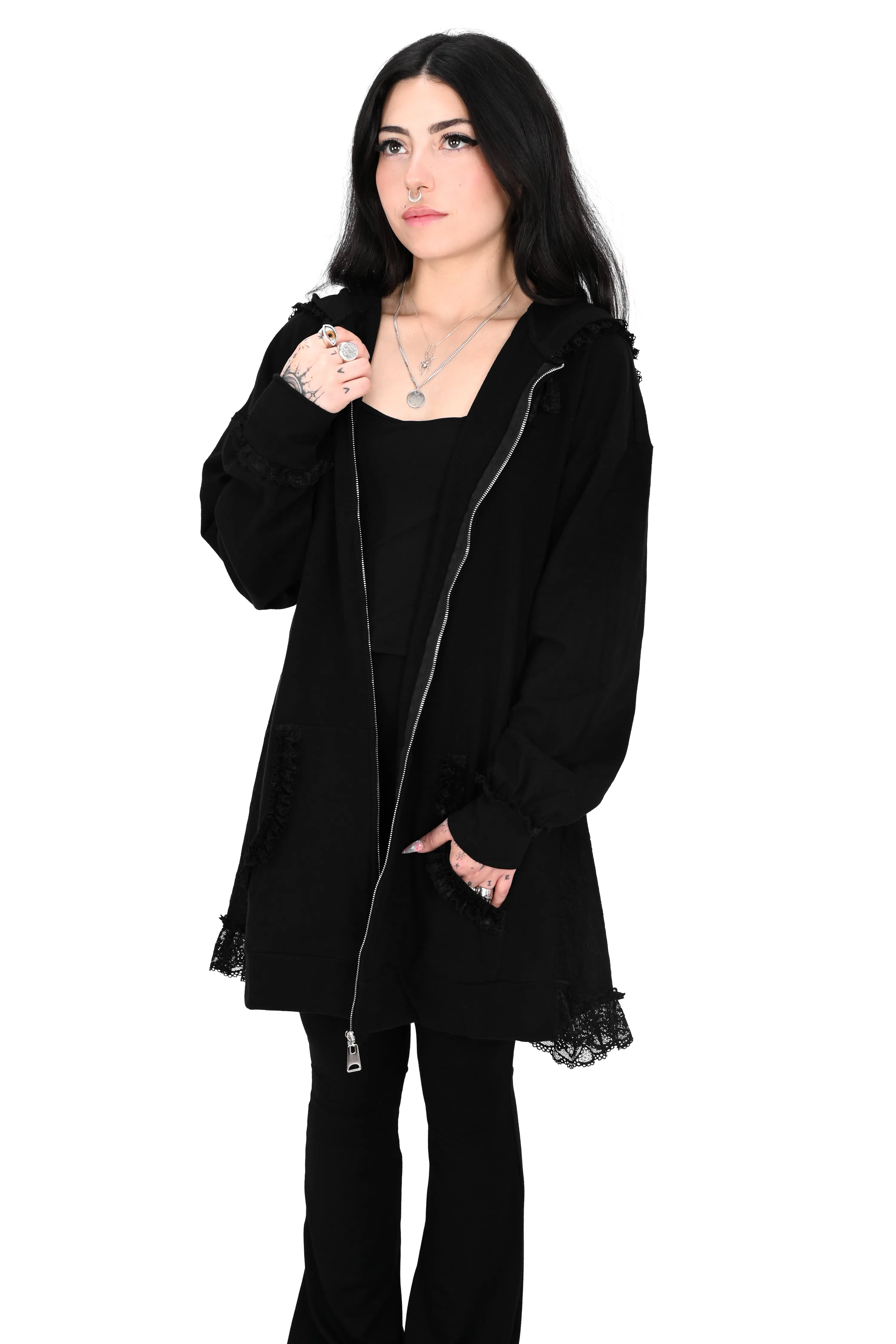 Lucy Ruffle Hoodie sold by Foxblood product image thumbnail 4