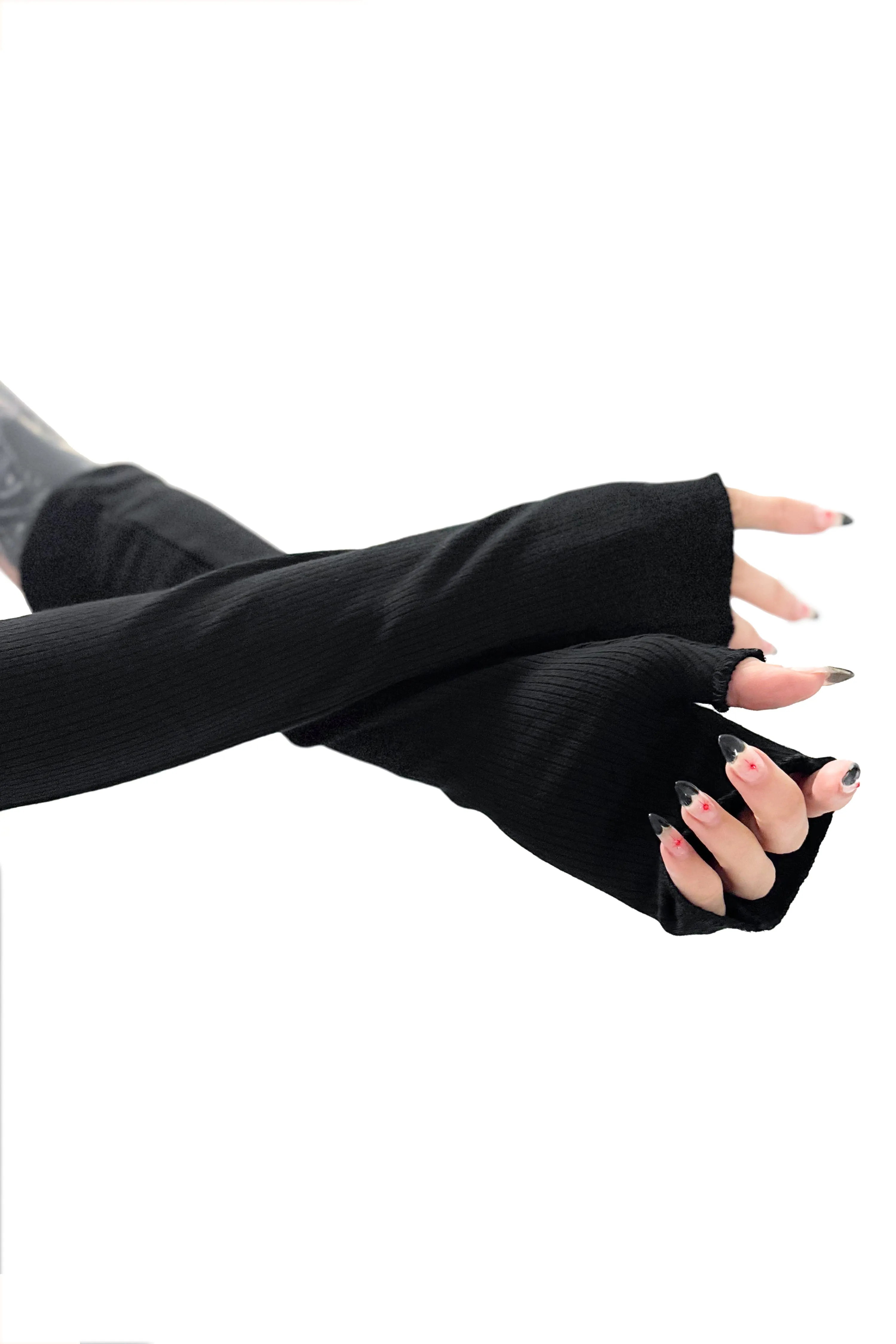 Ribbed Fingerless Gloves sold by Foxblood product image thumbnail 2
