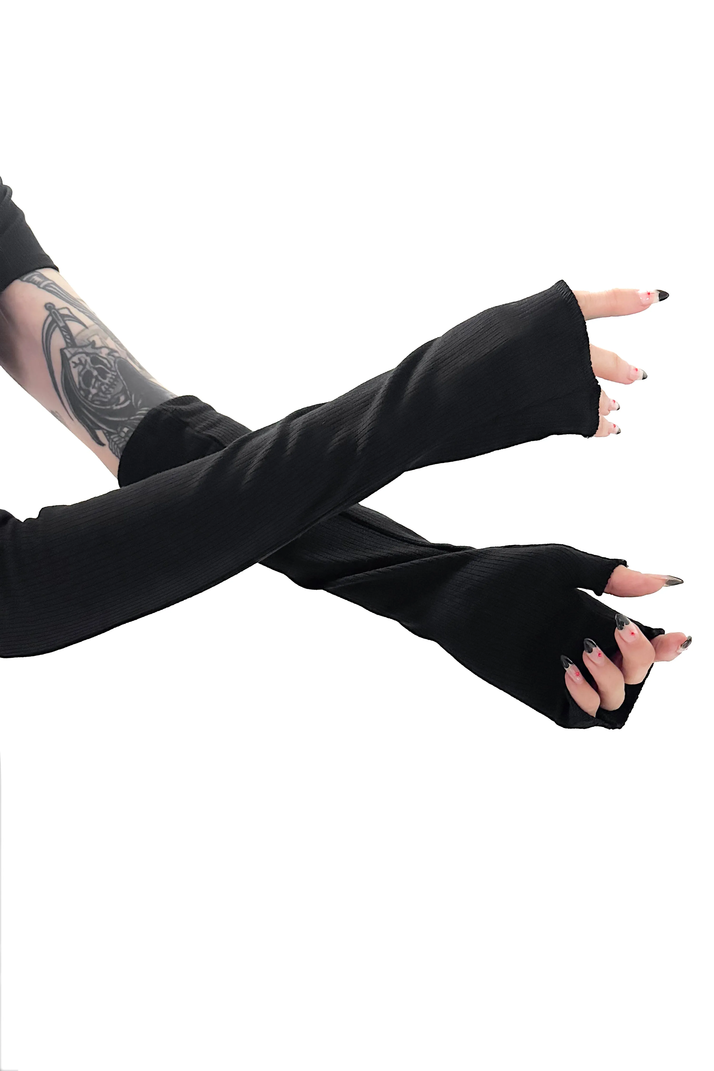 Ribbed Fingerless Gloves sold by Foxblood product image thumbnail 3