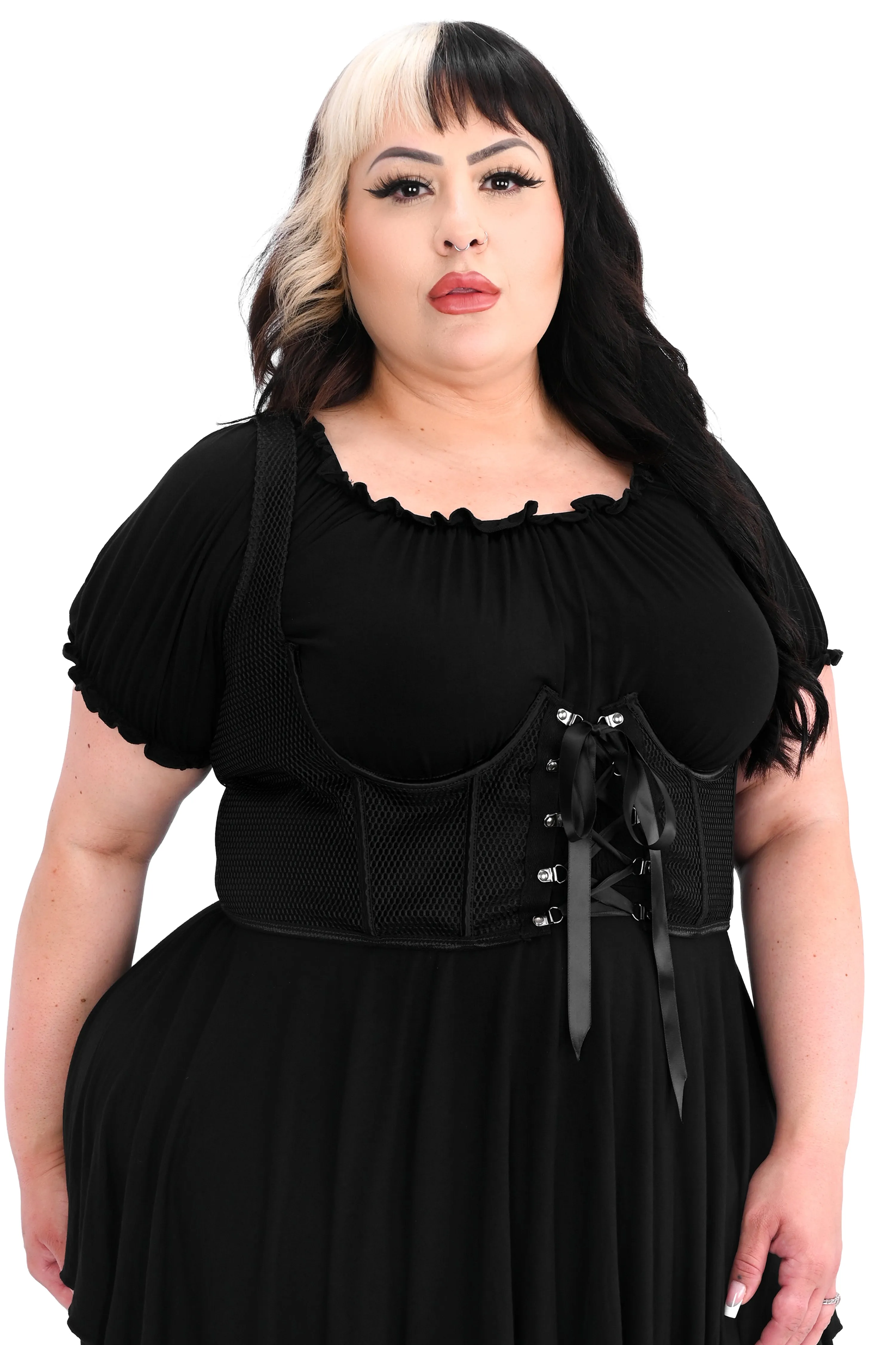 Fishnet Underbust Corset sold by Foxblood product image thumbnail 5