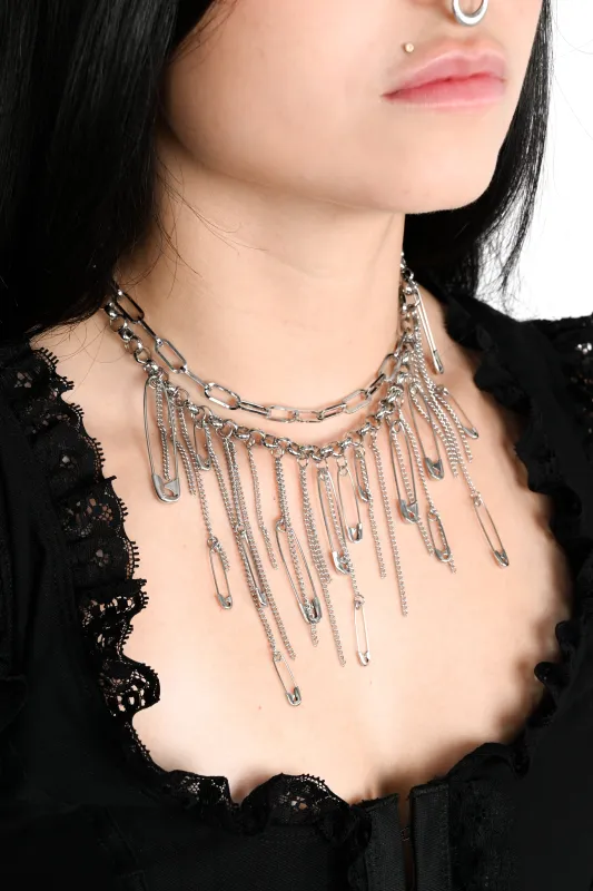 Safety Pin Choker sold by Foxblood