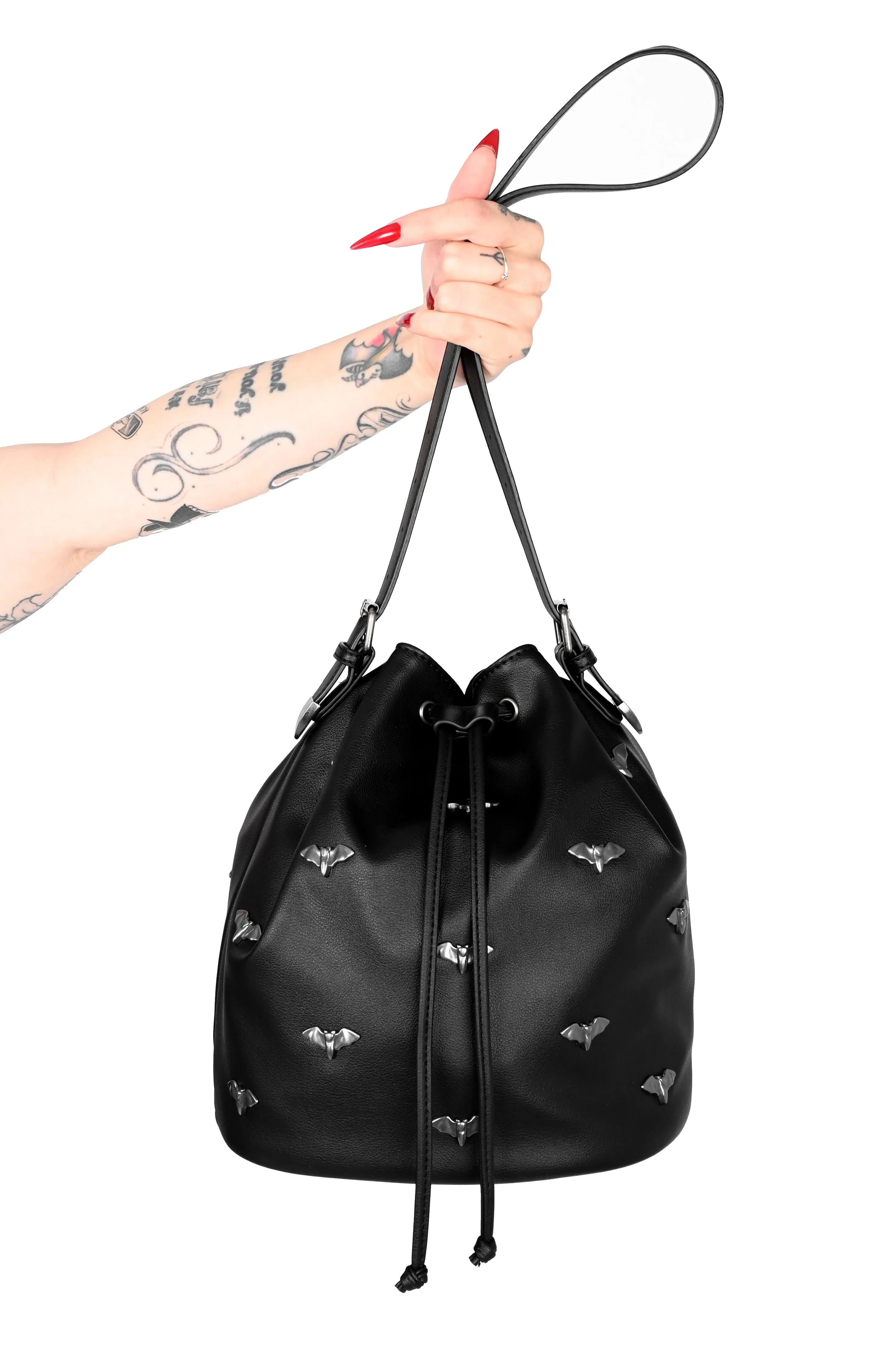 Bat Studded Bucket Bag - Last Ones! sold by Foxblood