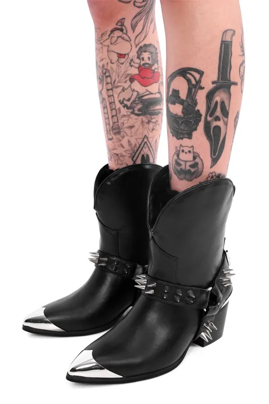 SAMPLE Tommie Spiked Cowboy Boots - FINAL SALE - Size 9 sold by Foxblood