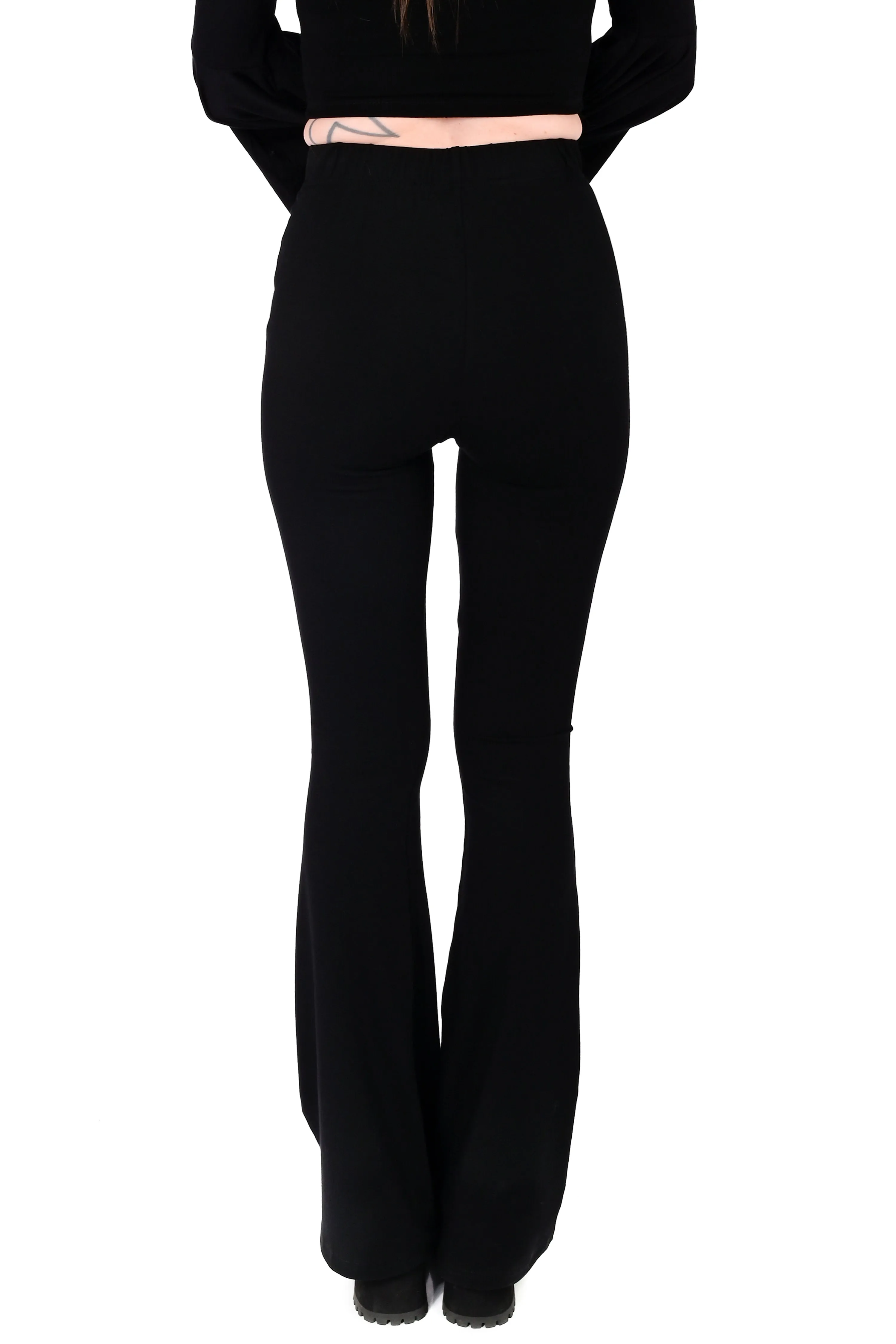Black Seamless Flare Leggings 2.0 - Sign Up For Restock Notifications! sold by Foxblood product image thumbnail 5