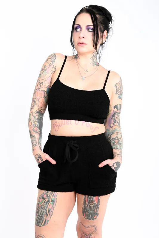 Fuzzy Teddy 2 Piece Lounge Set w/ Shorts sold by Foxblood