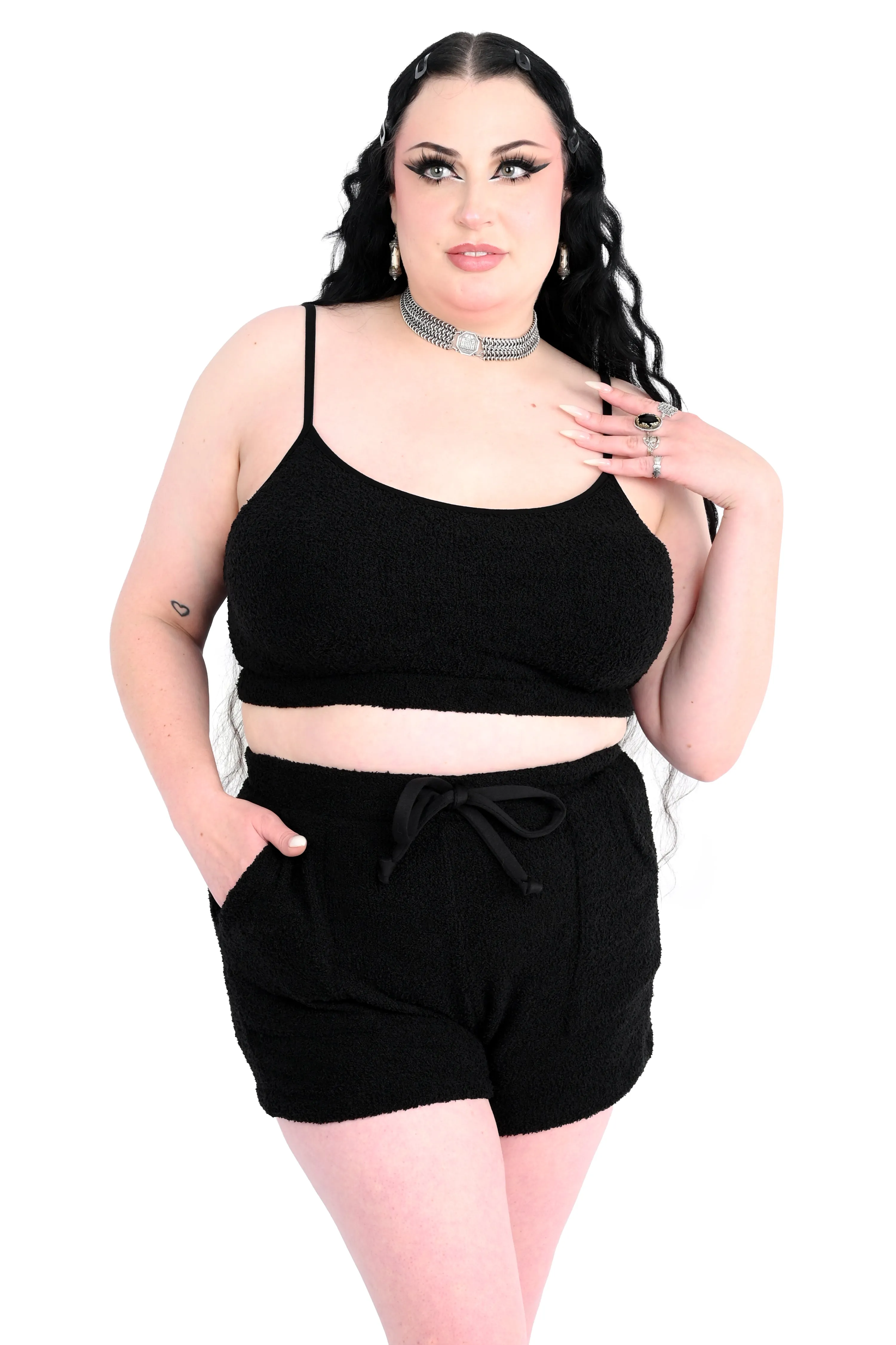 Fuzzy Teddy 2 Piece Lounge Set w/ Shorts sold by Foxblood product image thumbnail 2