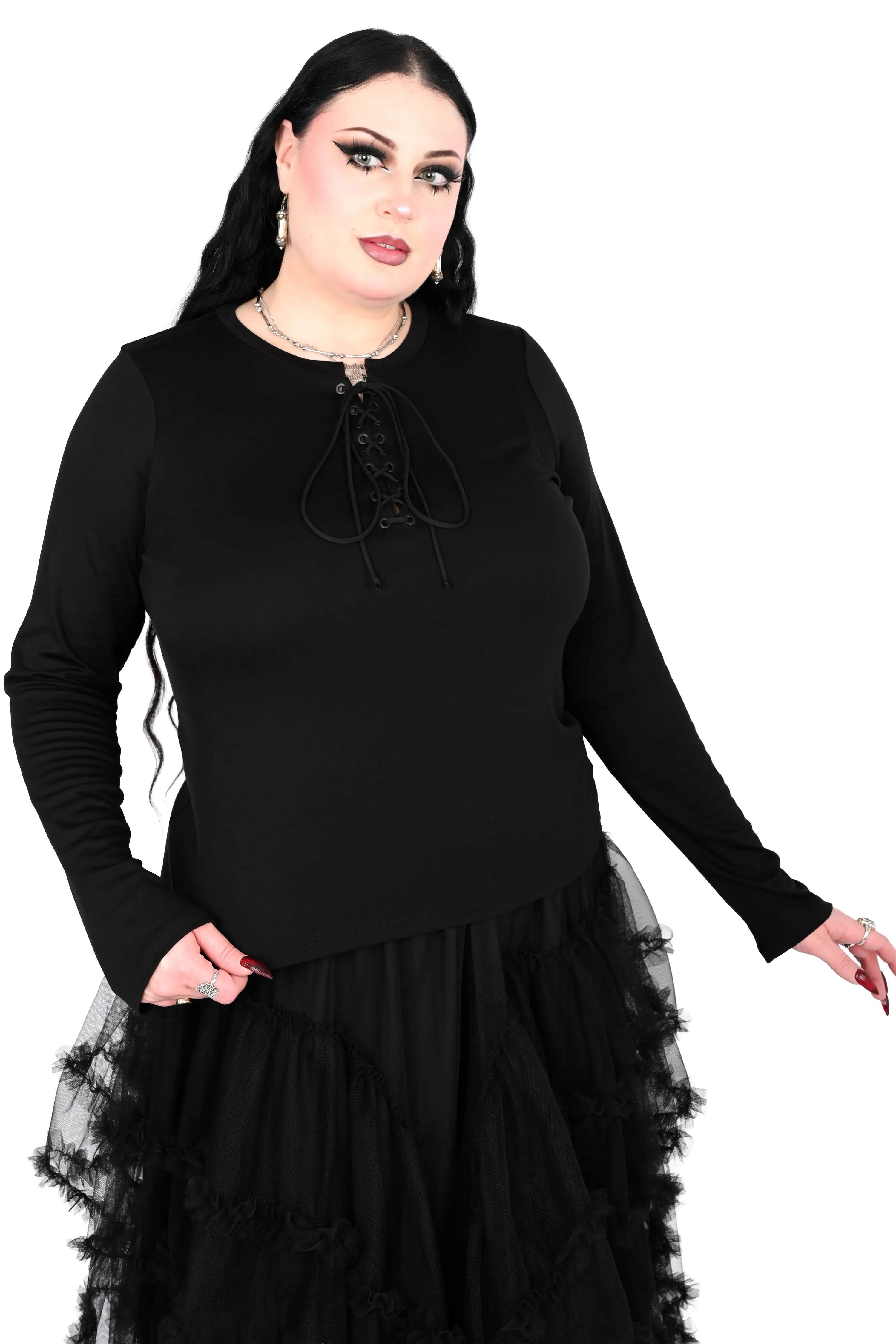 Lace Up Long Sleeve Top sold by Foxblood product image thumbnail 3