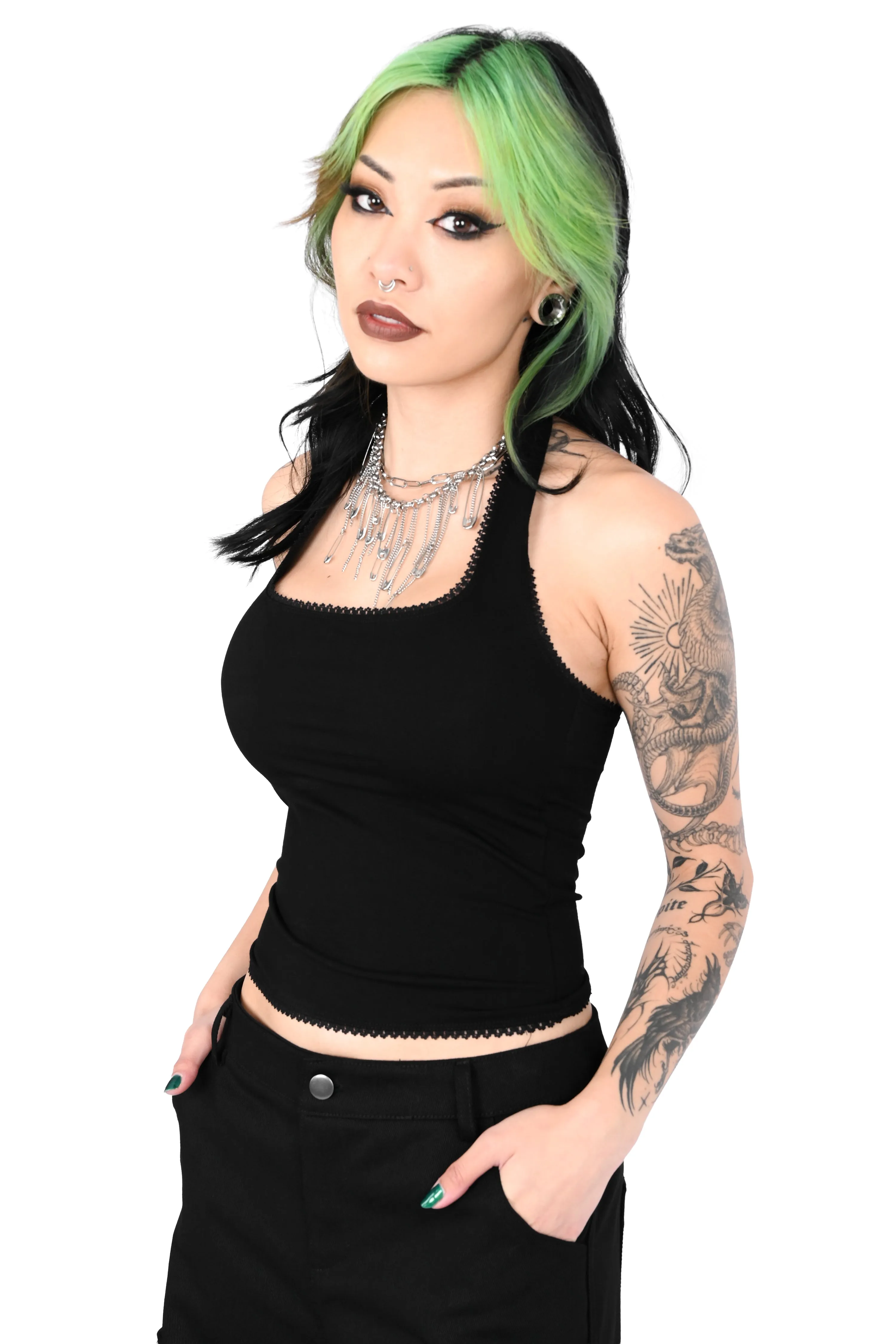Square Neck Halter Top - Sign up for restock notifications! - Size 4XL left! sold by Foxblood product image thumbnail 2