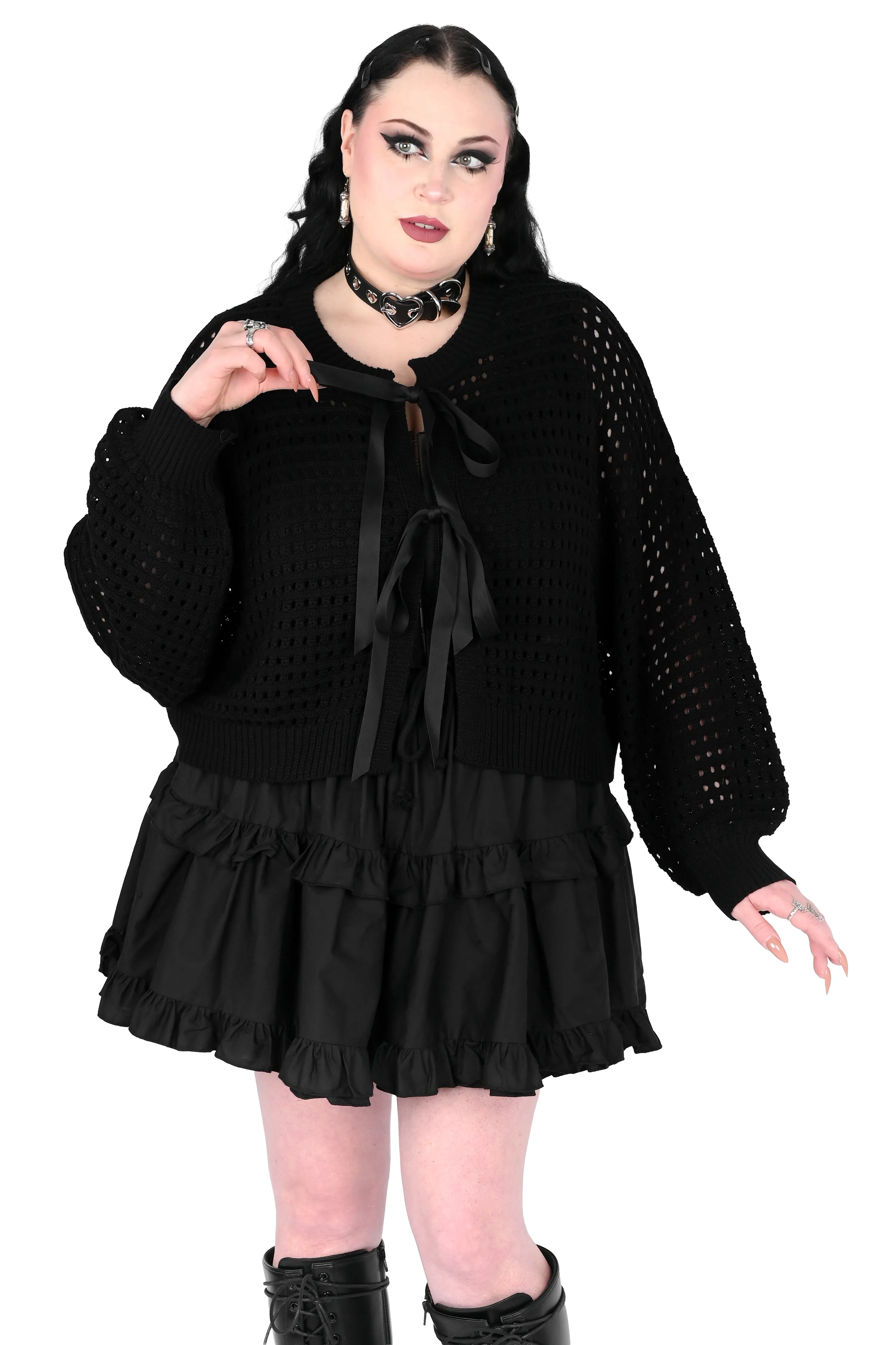 Cali Ribbon Cardigan - 3XL/4XL left ! sold by Foxblood