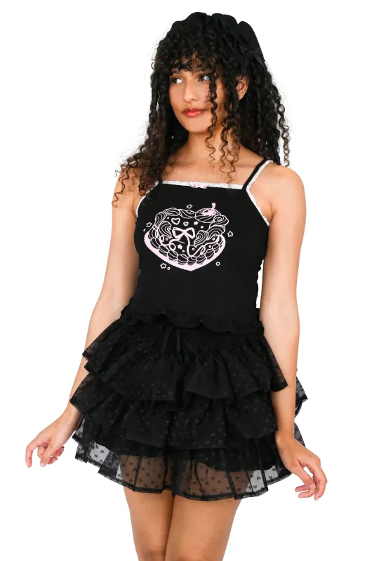 Cotton Candy Ruffle Skort - Licorice made by My Violet
