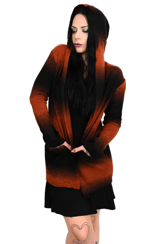 Pumpkin Head Open Front Cardigan - S/M left! No Restock! sold by Foxblood
