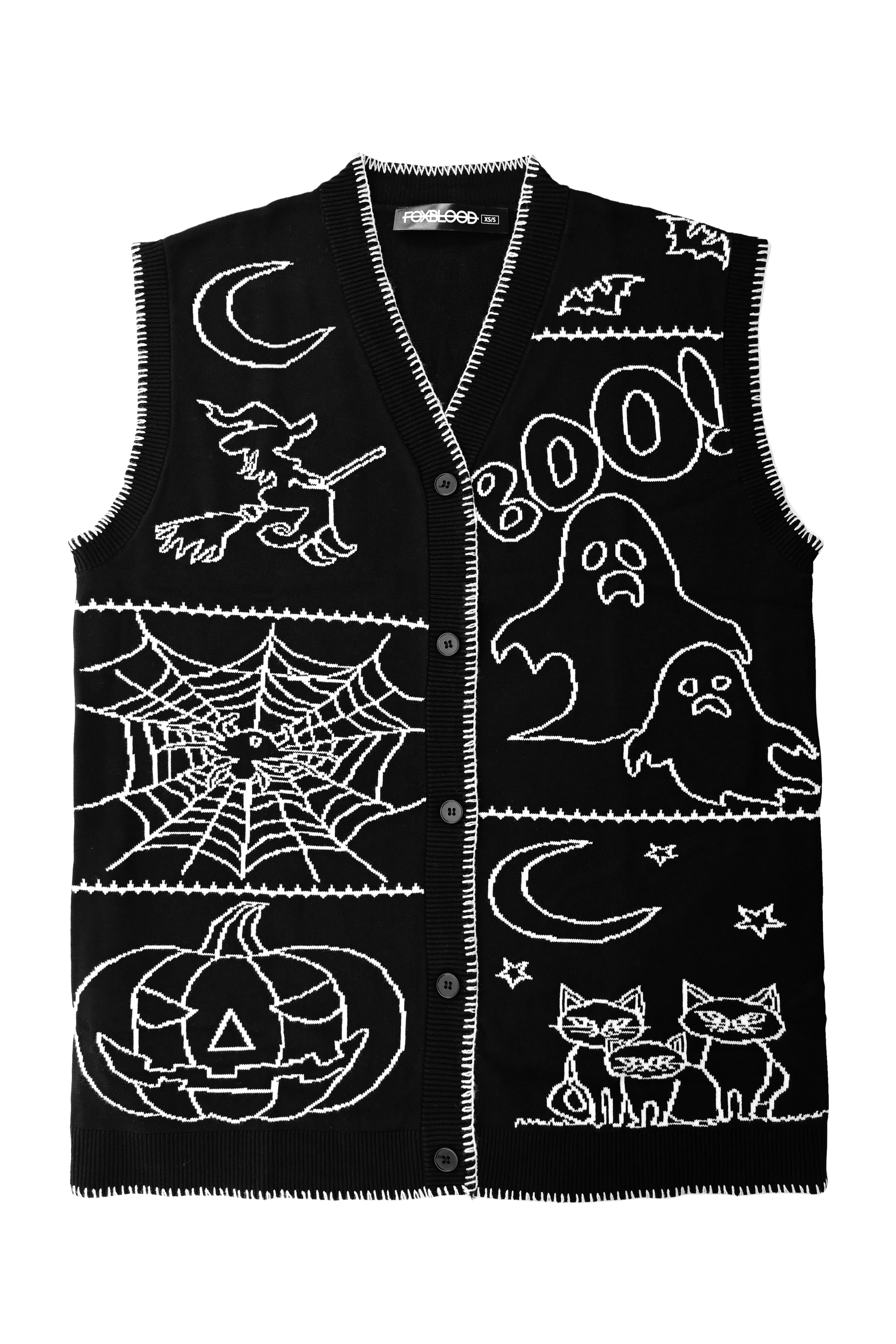 Halloween Night Patchwork Vest - Unisex - sample final sale XS/S left! sold by Foxblood product image thumbnail 5