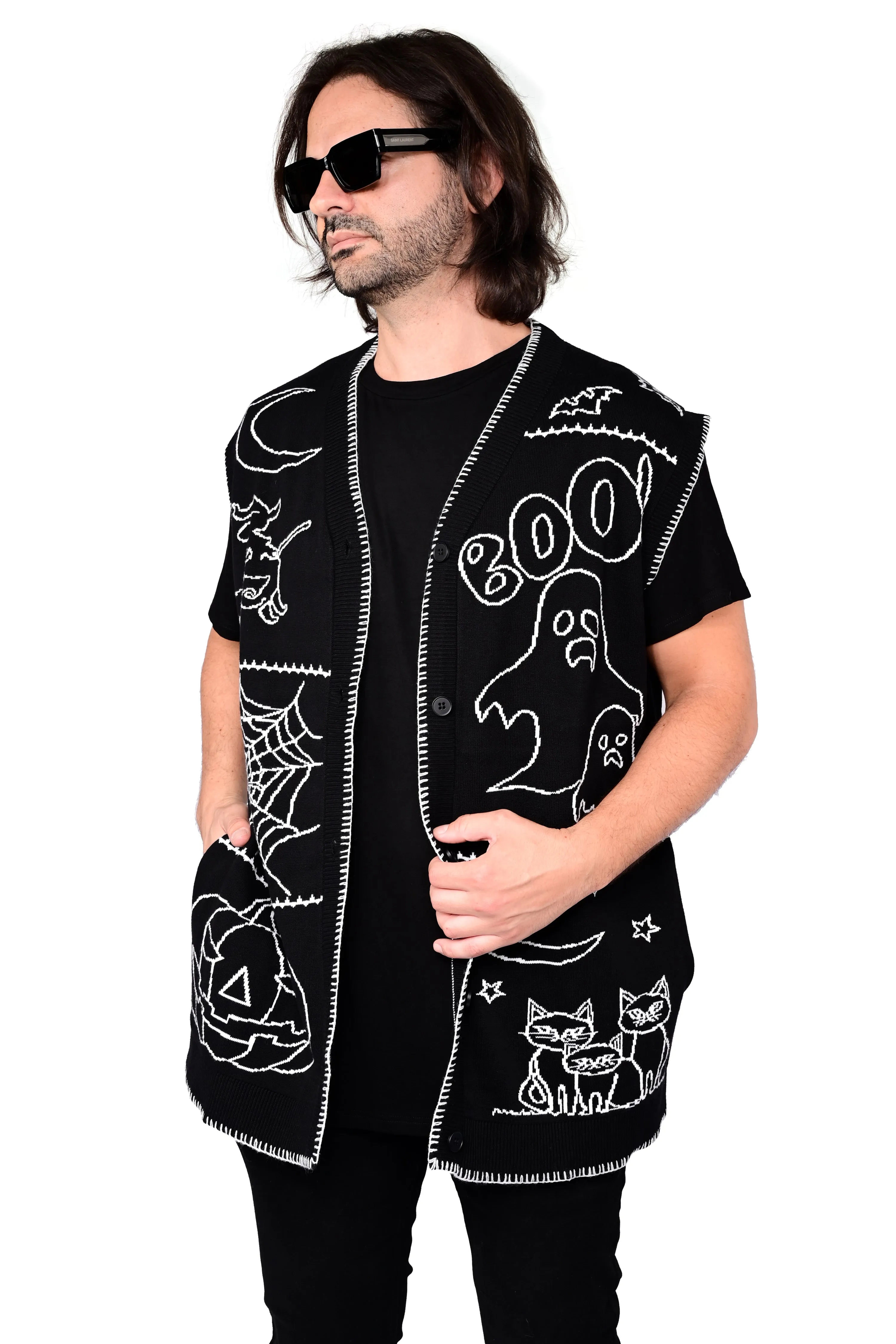Halloween Night Patchwork Vest - Unisex - sample final sale XS/S left! sold by Foxblood product image thumbnail 4