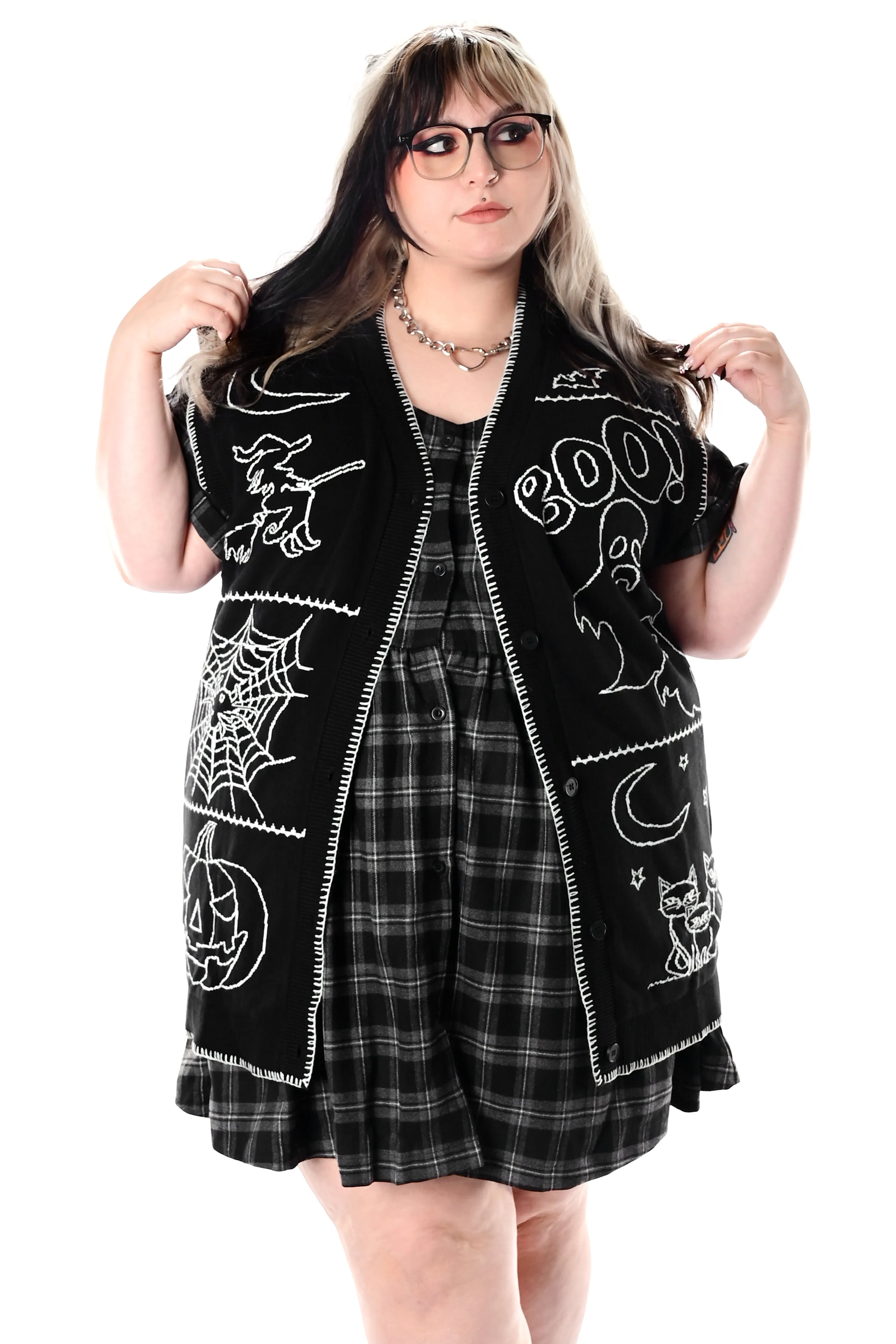 Halloween Night Patchwork Vest - Unisex - sample final sale XS/S left! sold by Foxblood product image thumbnail 3
