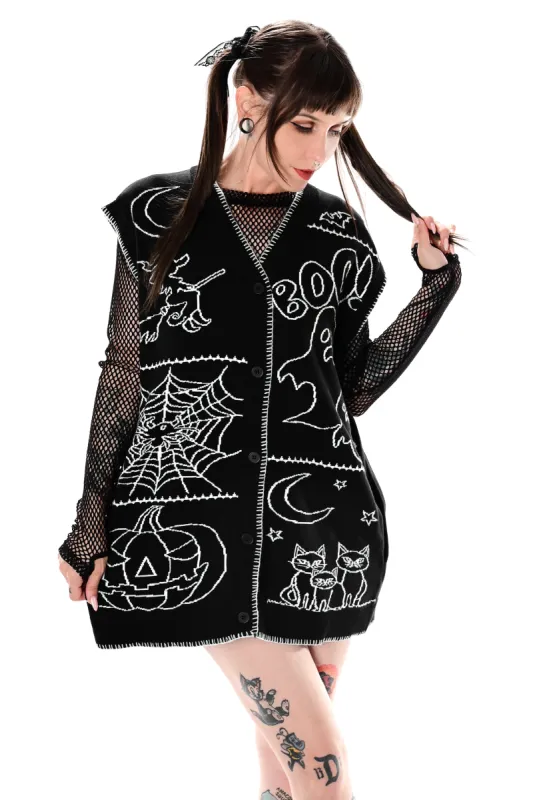 Halloween Night Patchwork Vest - Unisex - sample final sale XS/S left! sold by Foxblood