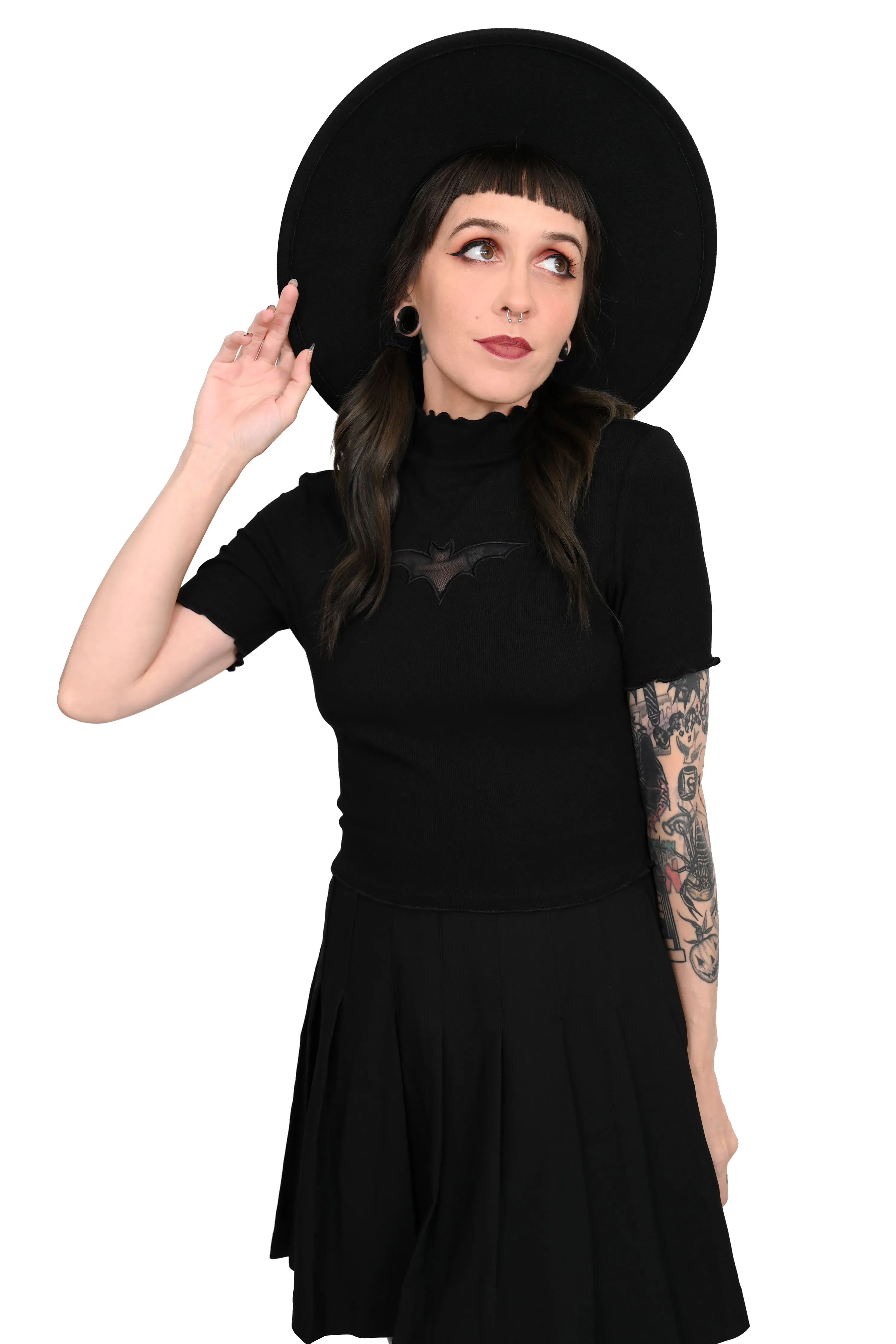 Bat Cut Out Crop Top - 3XL left! No Restock! sold by Foxblood