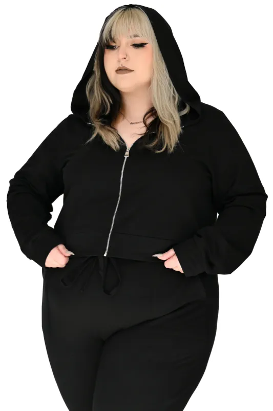 Goth Y2K Crop Hoodie - No Restock! M/L/4XL left! sold by Foxblood