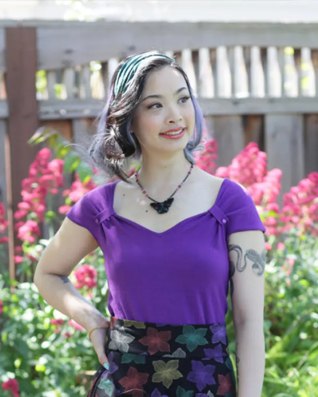 The Idyllic Pullover - Grape EH548 G sold by Effie’s Heart