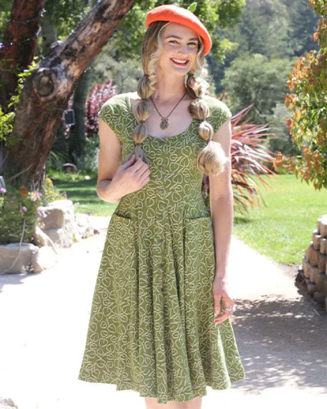 The Capitola Dress - Houseplant SAMPLE *Final Sale* sold by Effie’s Heart
