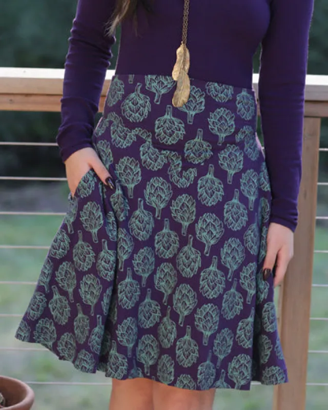 The Muir Skirt- Artichoke EH618-502 sold by Effie’s Heart