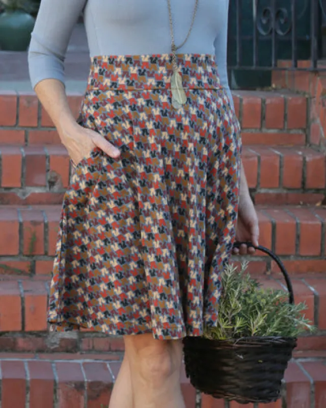 The Carnaby Skirt- Squirrel EH238-580 sold by Effie’s Heart