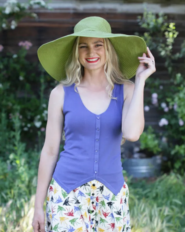 The Gibson Vest - Bluet SAMPLE *Final Sale* sold by Effie’s Heart