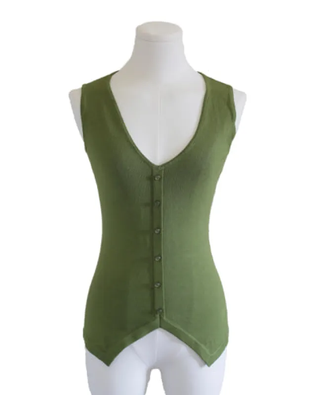 The Gibson Vest - Fern SAMPLE *Final Sale* sold by Effie’s Heart