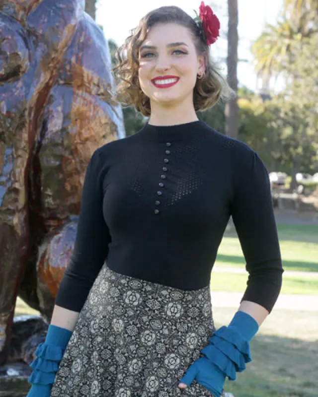 The Victoria Pullover - Black EH607B sold by Effie’s Heart