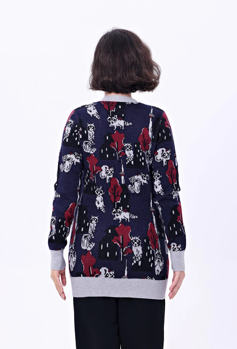 Fiona Raccoon Cardigan w/ Pockets sold by miss lulo product image thumbnail 3