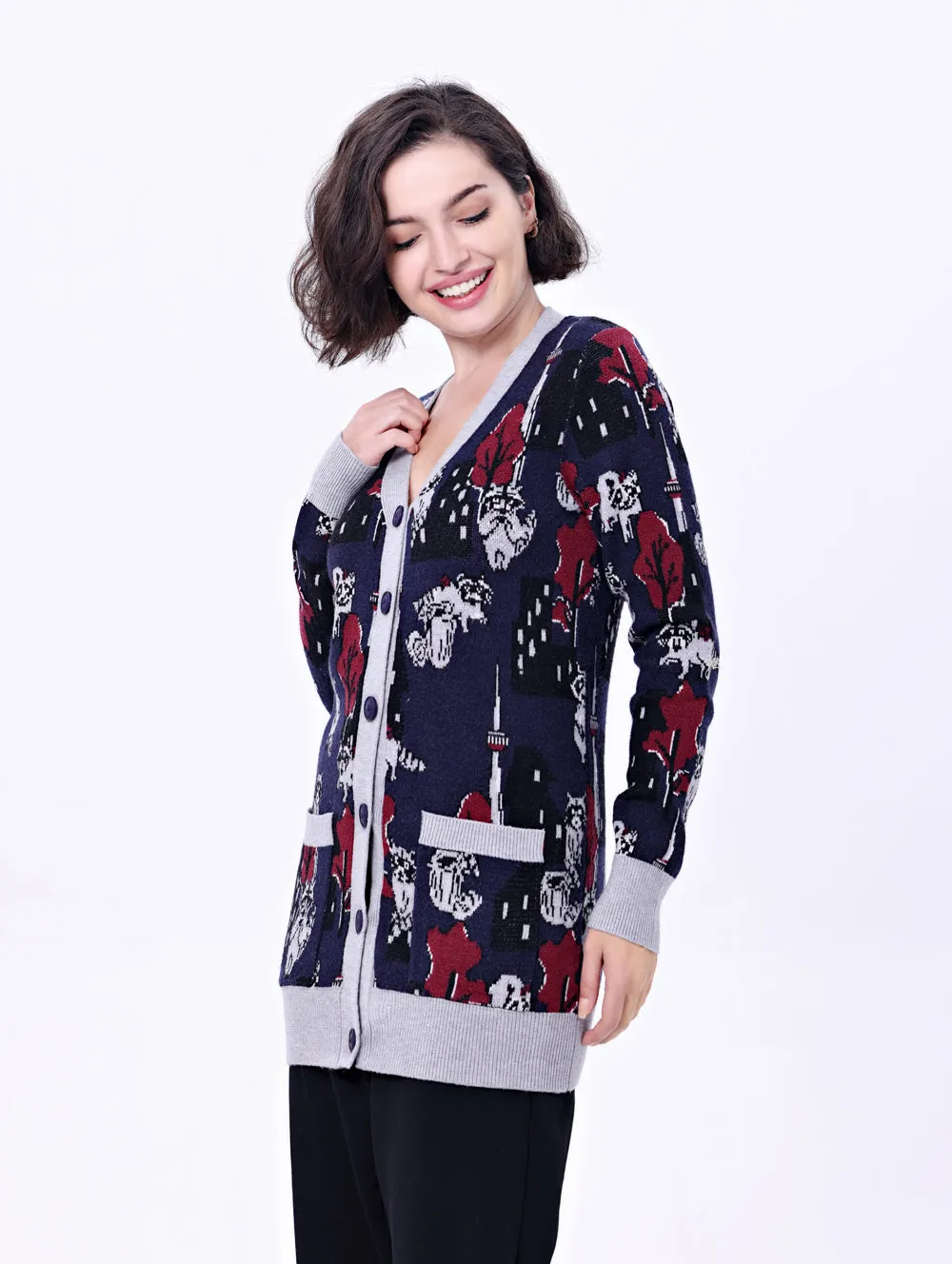 Fiona Raccoon Cardigan w/ Pockets sold by miss lulo product image thumbnail 2