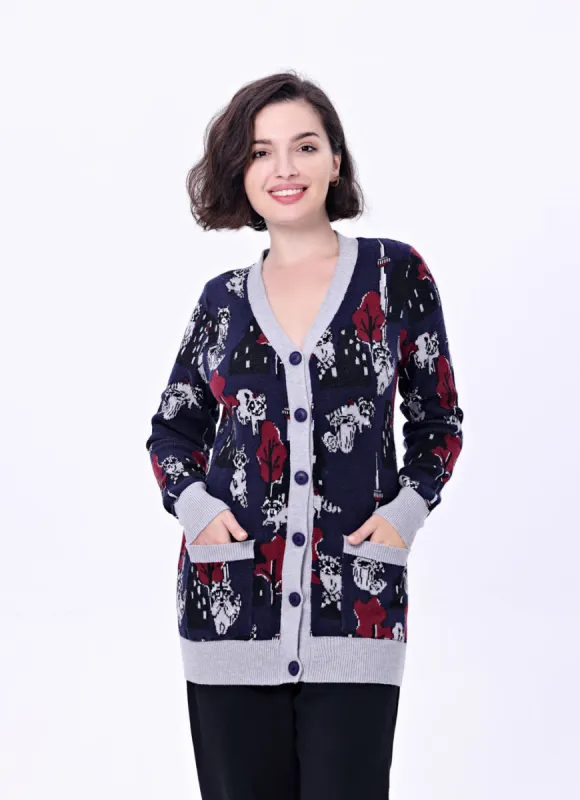 Fiona Raccoon Cardigan w/ Pockets sold by miss lulo